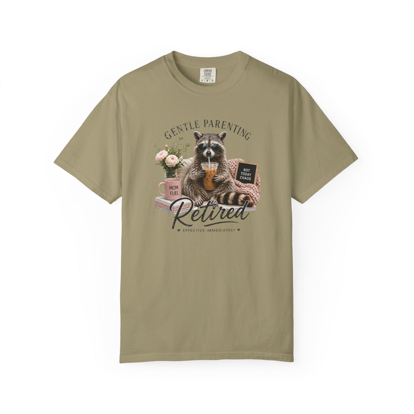 Retired Gentle Parenting Raccoon T-Shirt