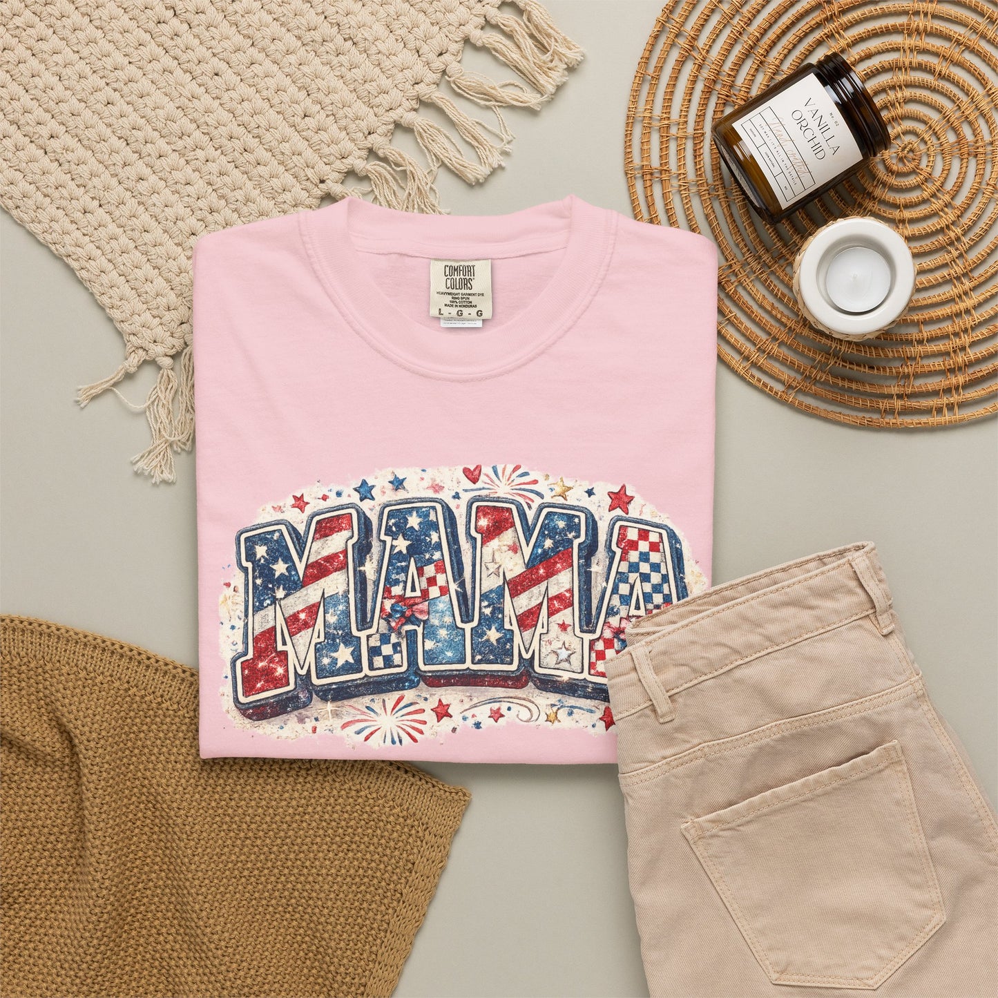 Mama Patriotic T-Shirt — Red White Blue Americana Graphic Tee