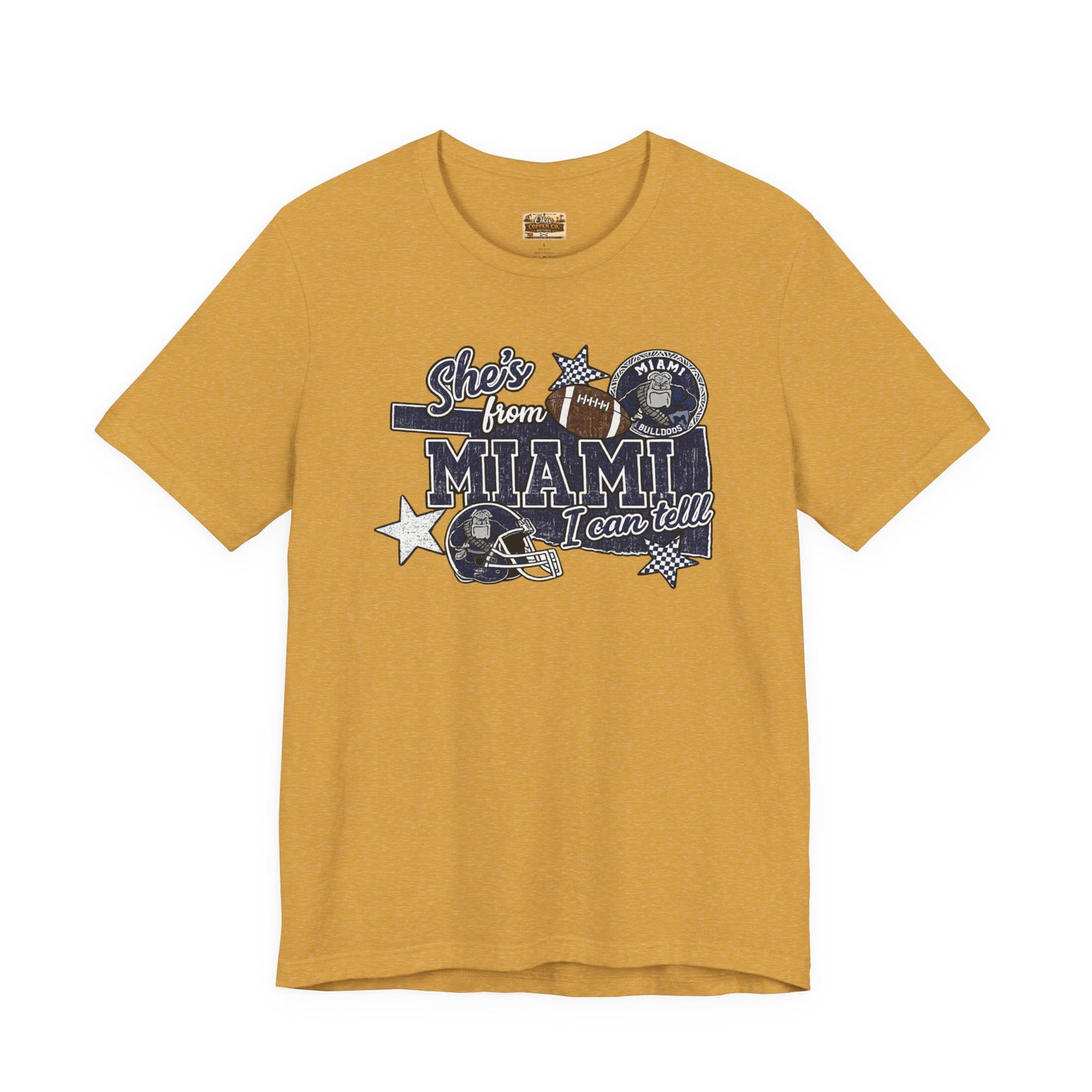 She's From Miami Graphic Tee — Retro Football Fan Shirt