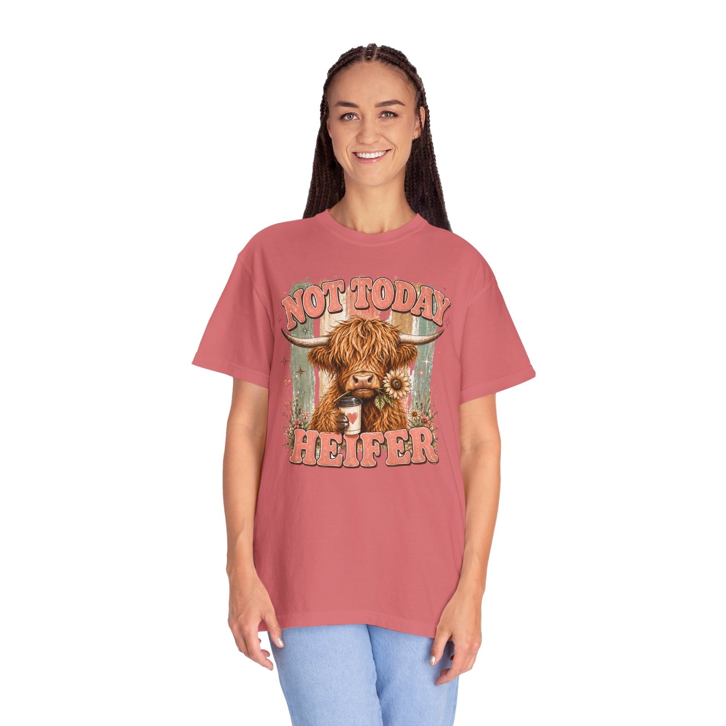 Not Today Heifer T-Shirt — Funny Highland Cow Graphic Tee
