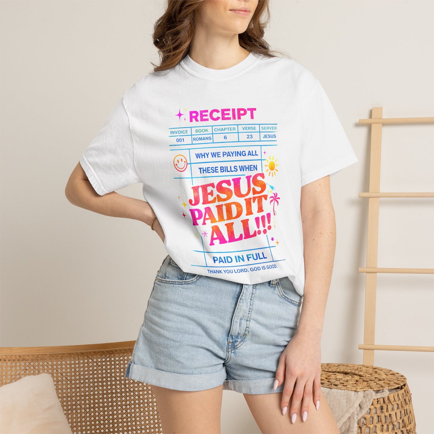 Jesus Paid It All Receipt T-Shirt