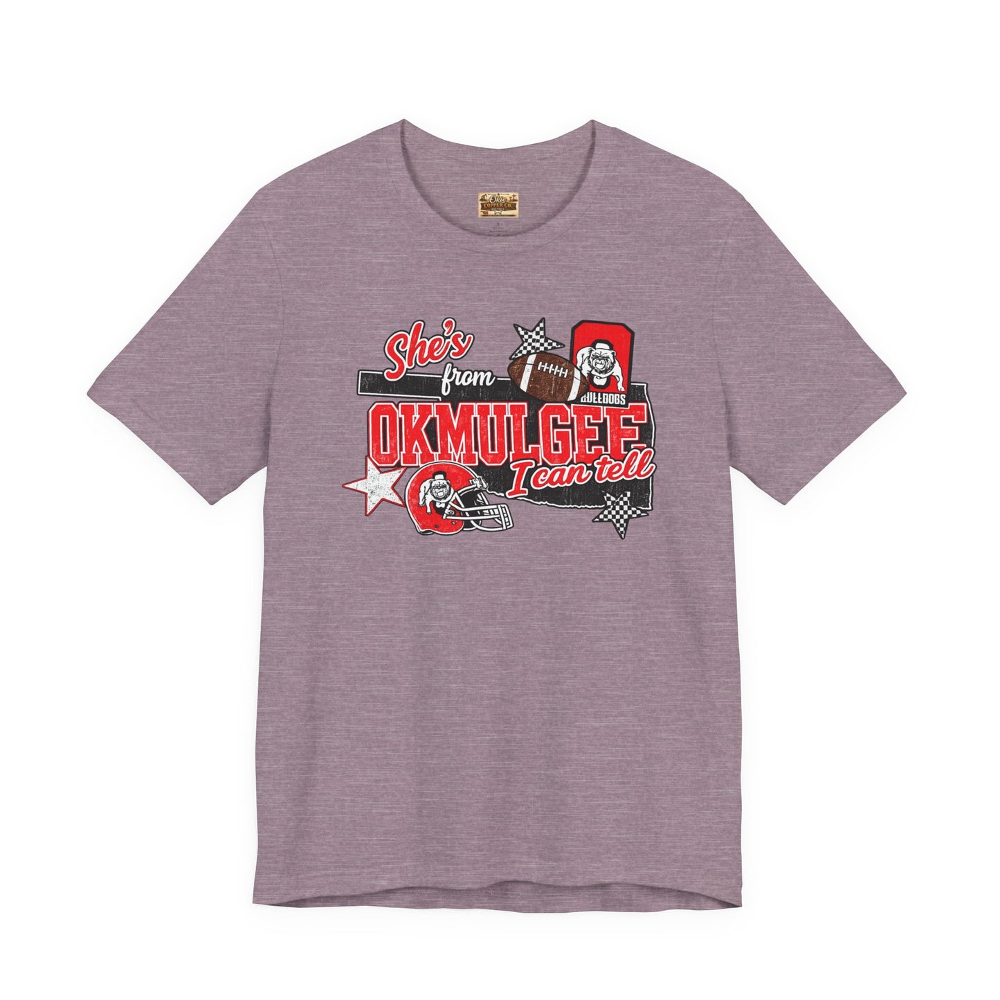 Okmulgee Cardinals Football Tee — She’s From Okmulgee Design