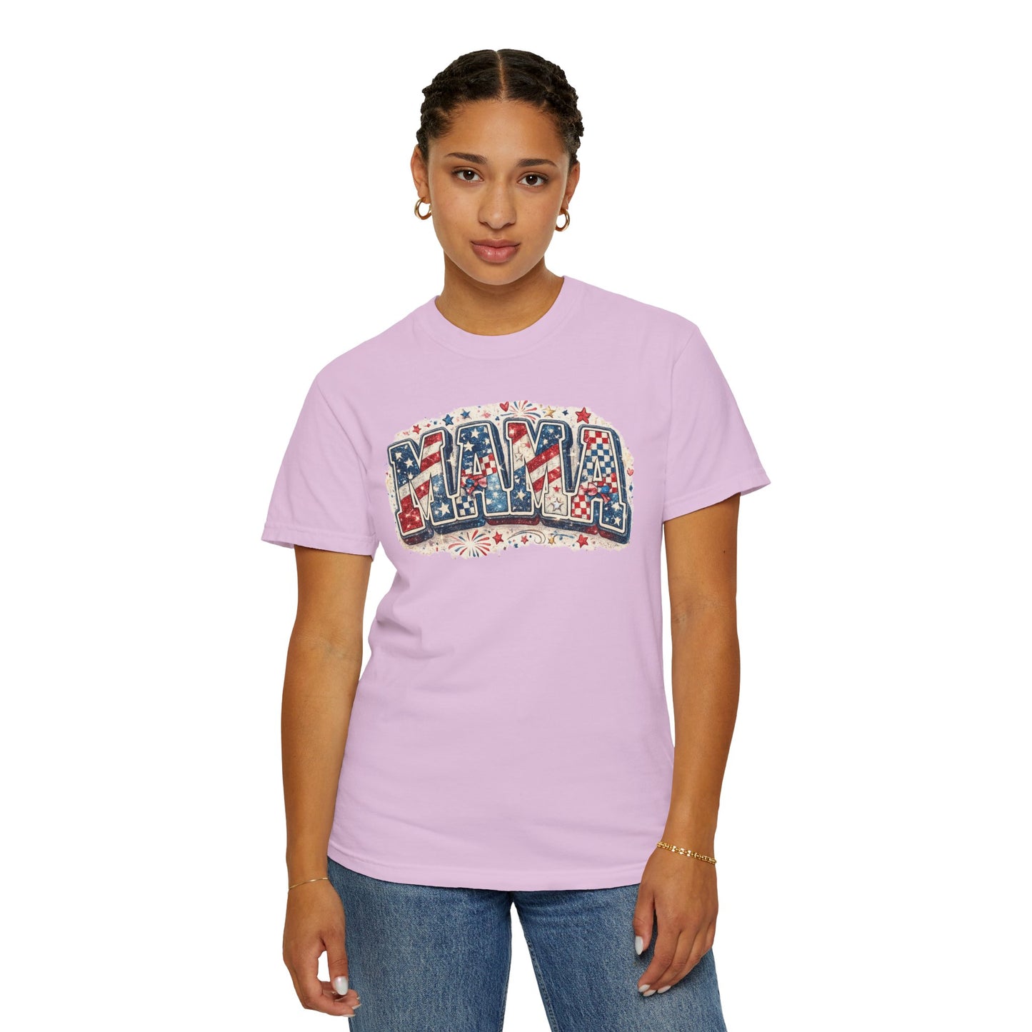 Mama Patriotic T-Shirt — Red White Blue Americana Graphic Tee