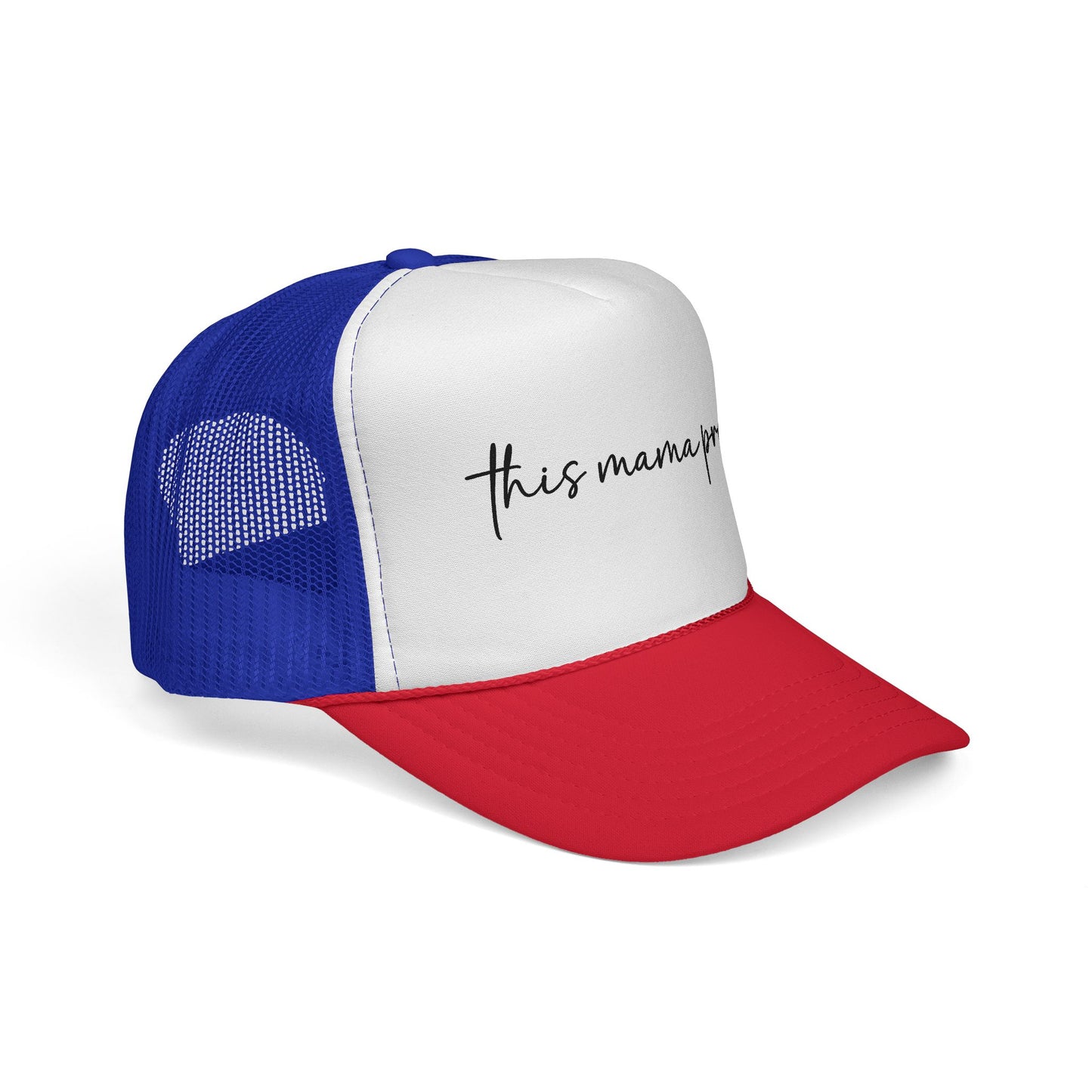 This Mama Prays Trucker Cap — Religious Mom Prayer Hat