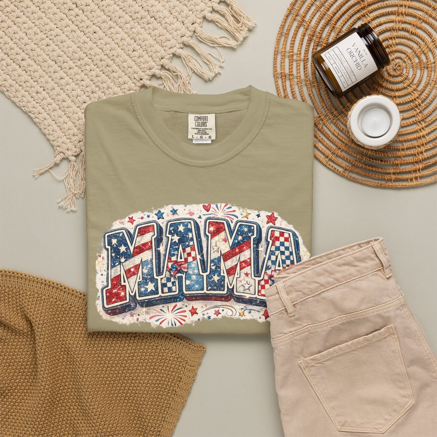 Mama Patriotic T-Shirt — Red White Blue Americana Graphic Tee