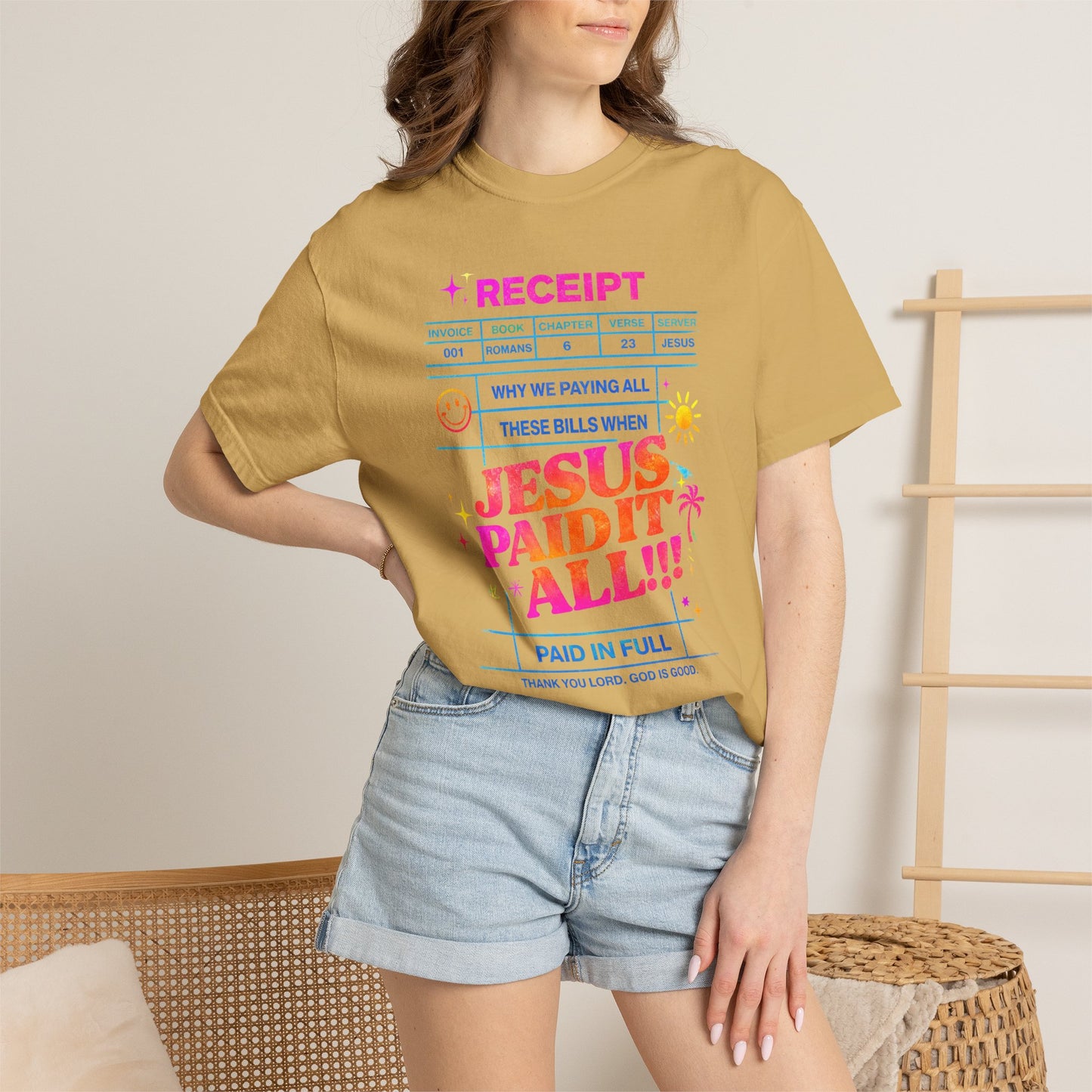 Jesus Paid It All Receipt T-Shirt