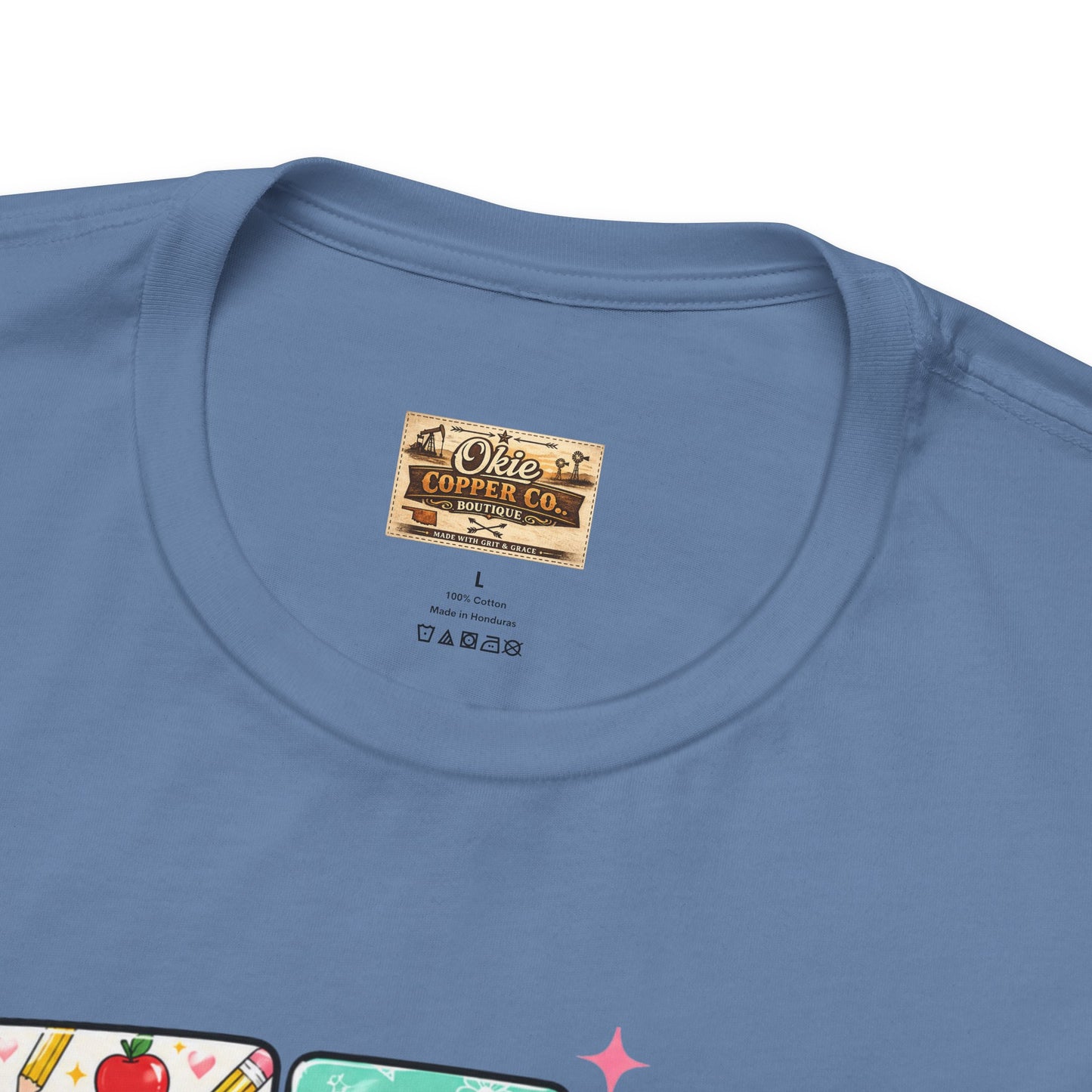 Teacher Floral Bow T-Shirt — Cute 'Teach er' Colorful School Shirt for Teachers