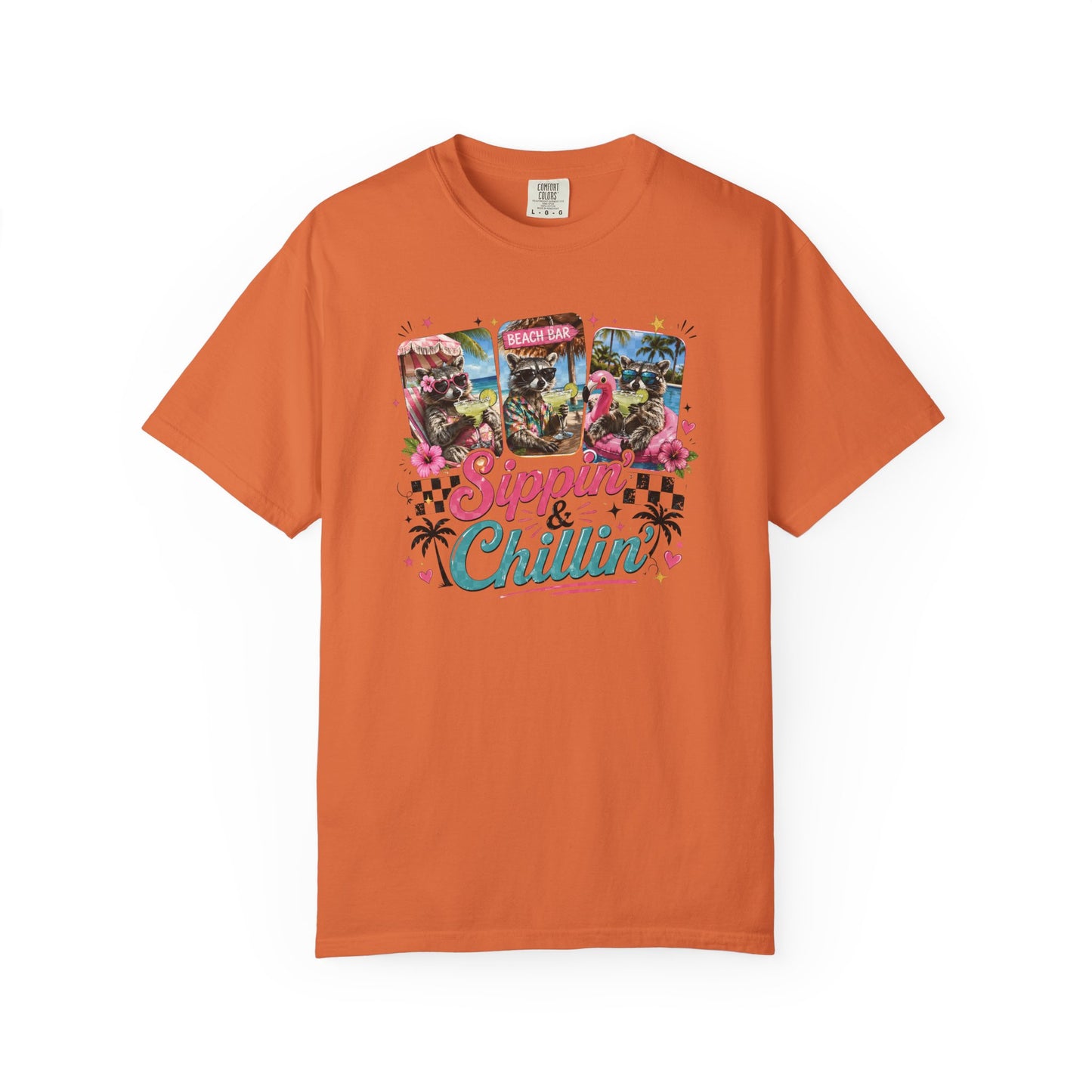 Sippin' & Chillin' T-Shirt — Retro Tropical Drink Graphic Tee
