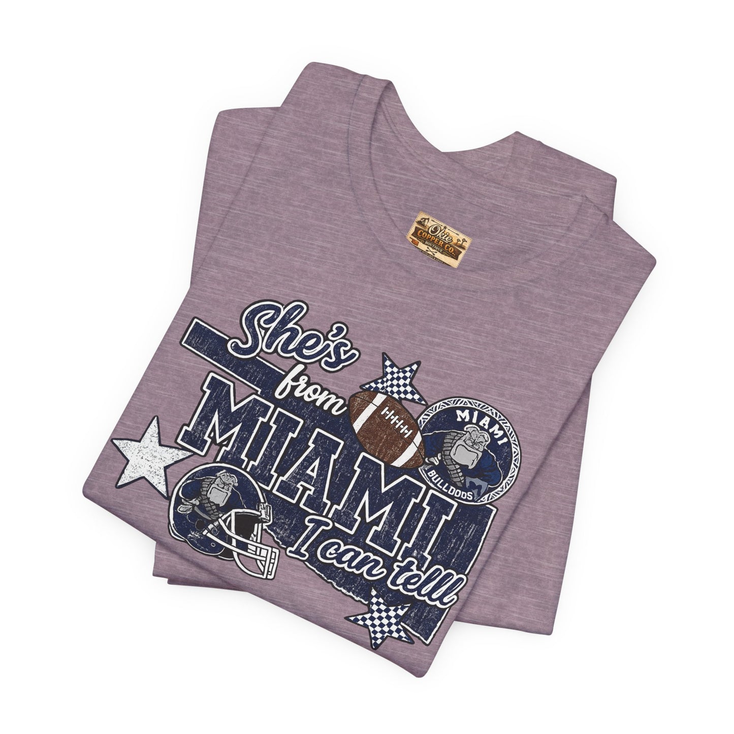 She's From Miami Graphic Tee — Retro Football Fan Shirt