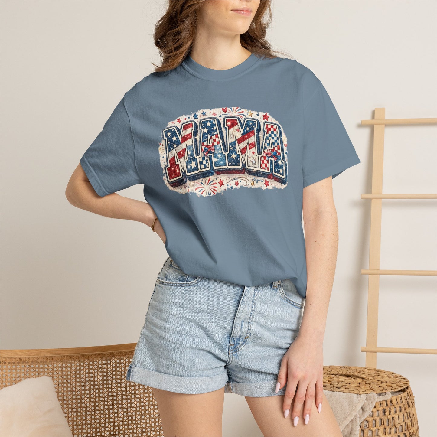 Mama Patriotic T-Shirt — Red White Blue Americana Graphic Tee