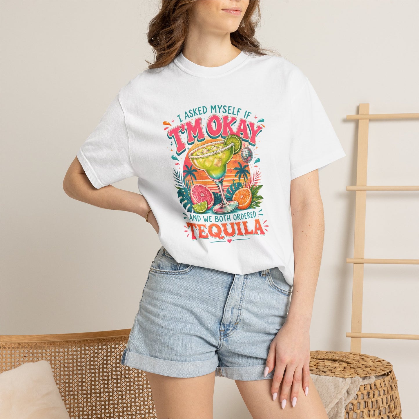 I'm Okay…We Both Ordered Tequila T-Shirt — Funny Margarita Graphic Tee for Party Lovers
