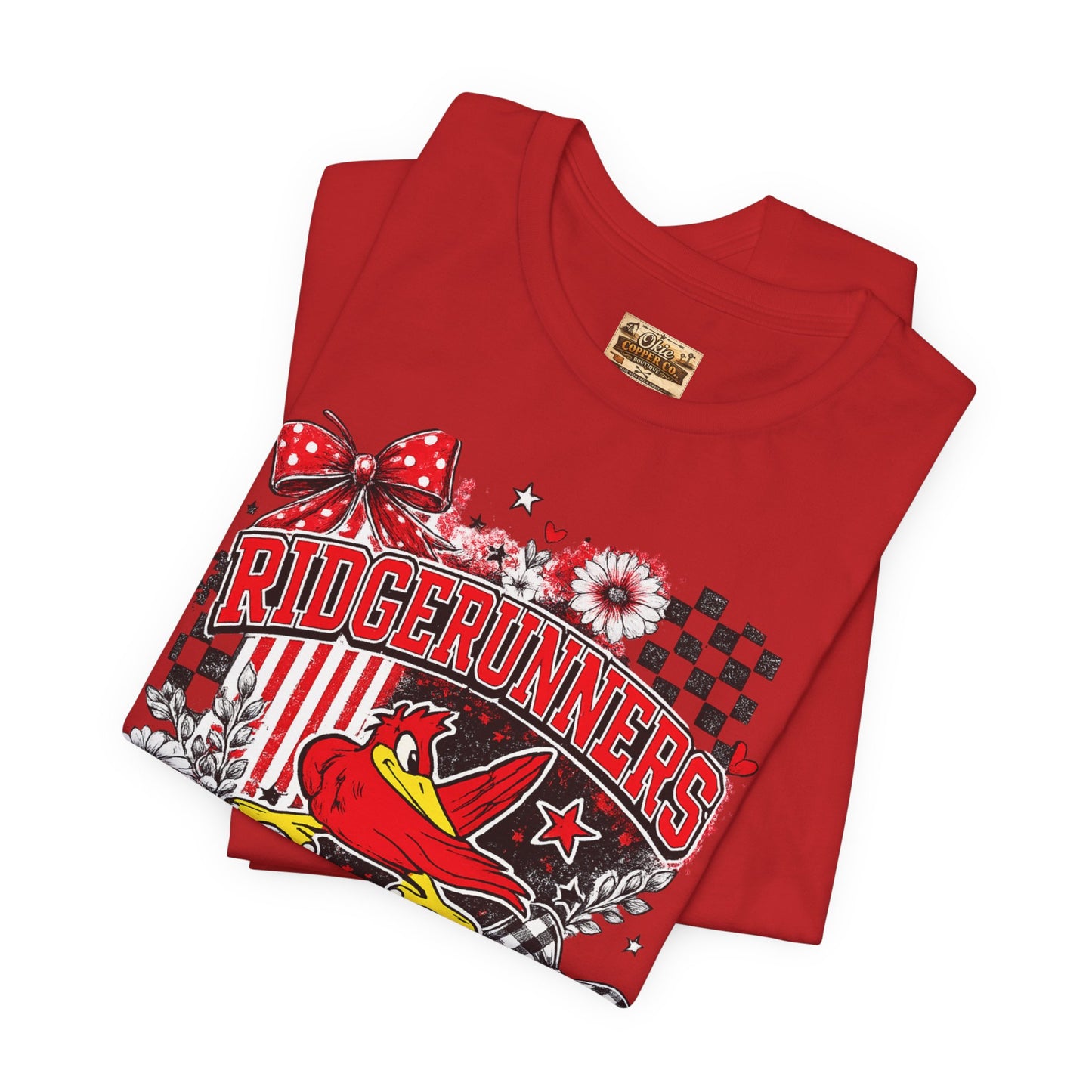 Ridgerunners Pride T-Shirt — School Mascot Red & Black Graphic Tee