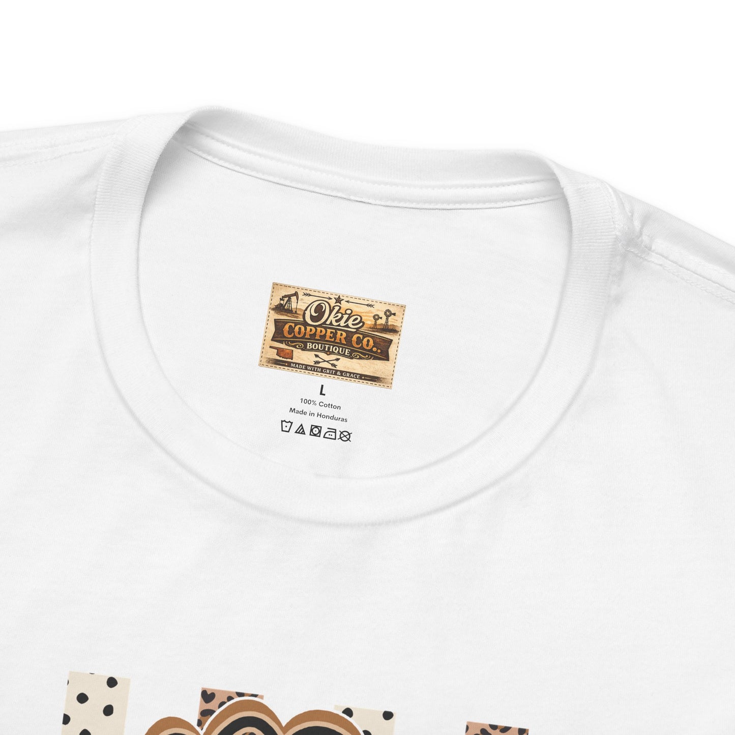 Counselor Tee — Retro Checkerboard & Leopard Print Graphic T-Shirt