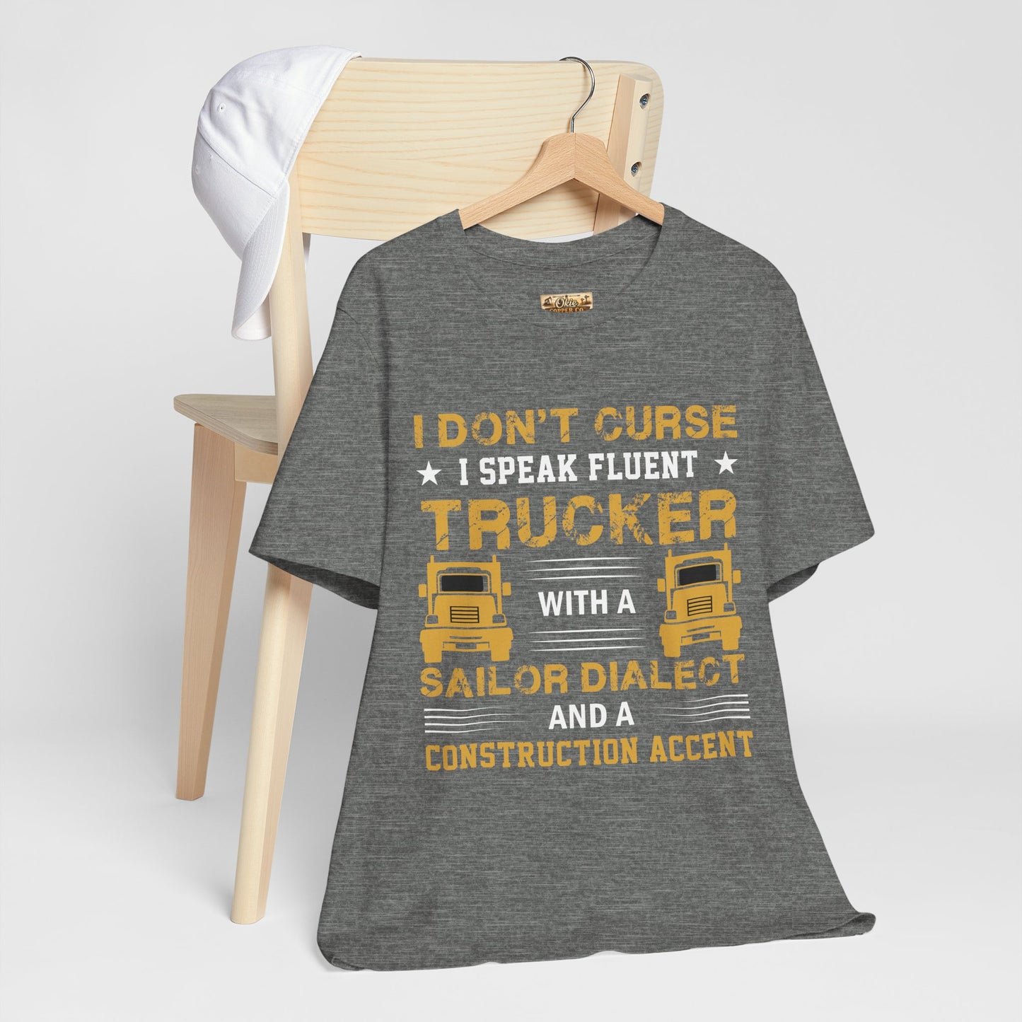 Trucker Humor T-Shirt — "I Don't Curse, I Speak Fluent Trucker" Graphic Tee