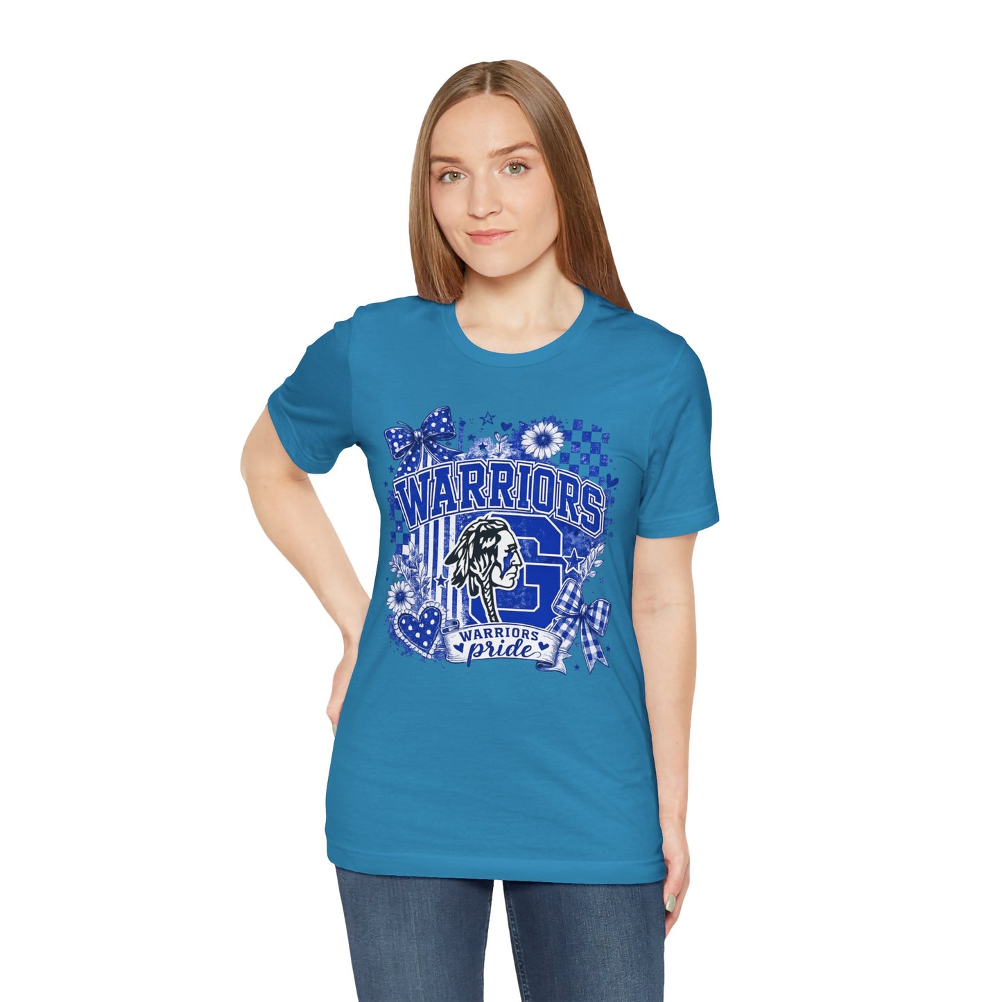 Warriors Pride Graphic Tee — School Spirit Warrior Mascot T-Shirt