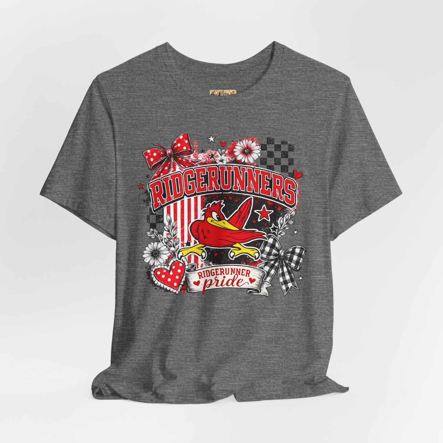 Ridgerunners Pride T-Shirt — School Mascot Red & Black Graphic Tee