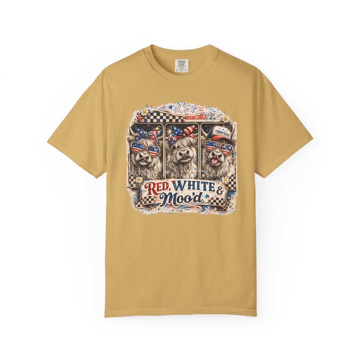 Patriotic Dogs "Red, White & Moo-d" T-Shirt