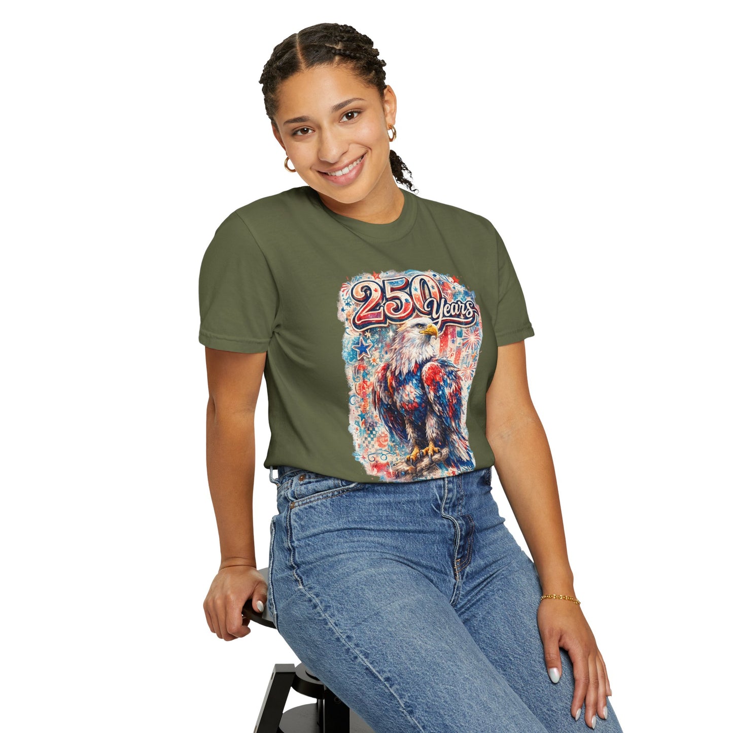 250 Years Eagle T-Shirt — Patriotic Anniversary Graphic Tee