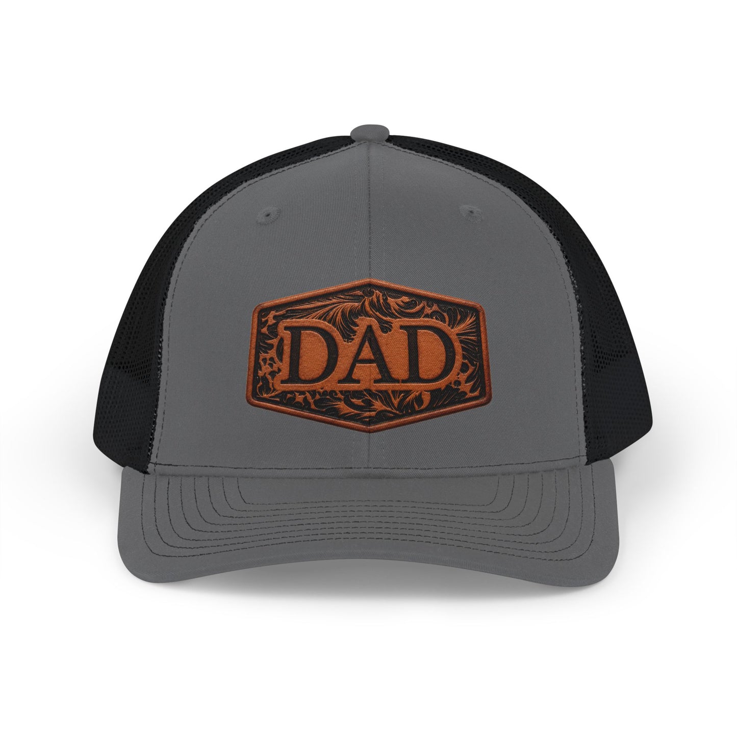 Dad Trucker Cap — Vintage Leather Patch Snapback Hat