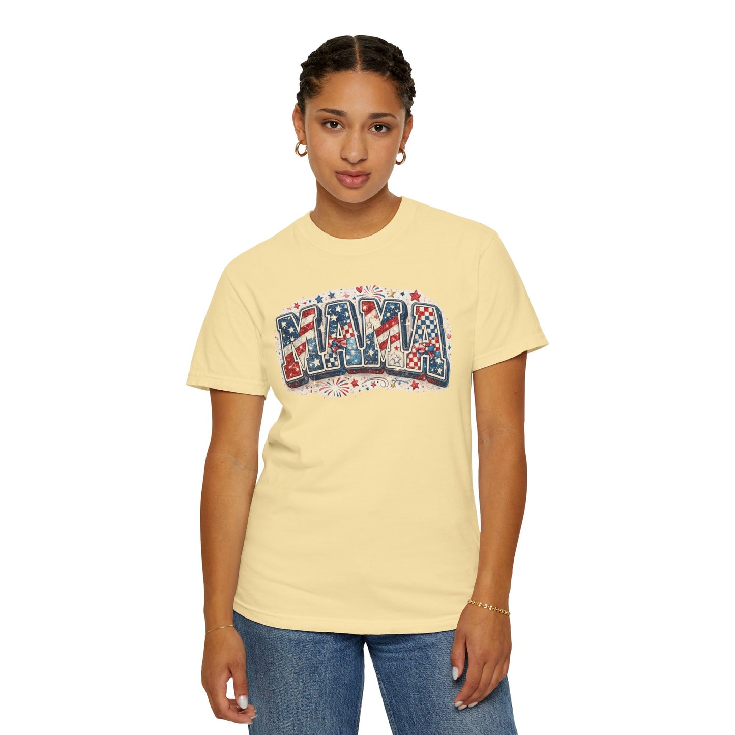 Mama Patriotic T-Shirt — Red White Blue Americana Graphic Tee