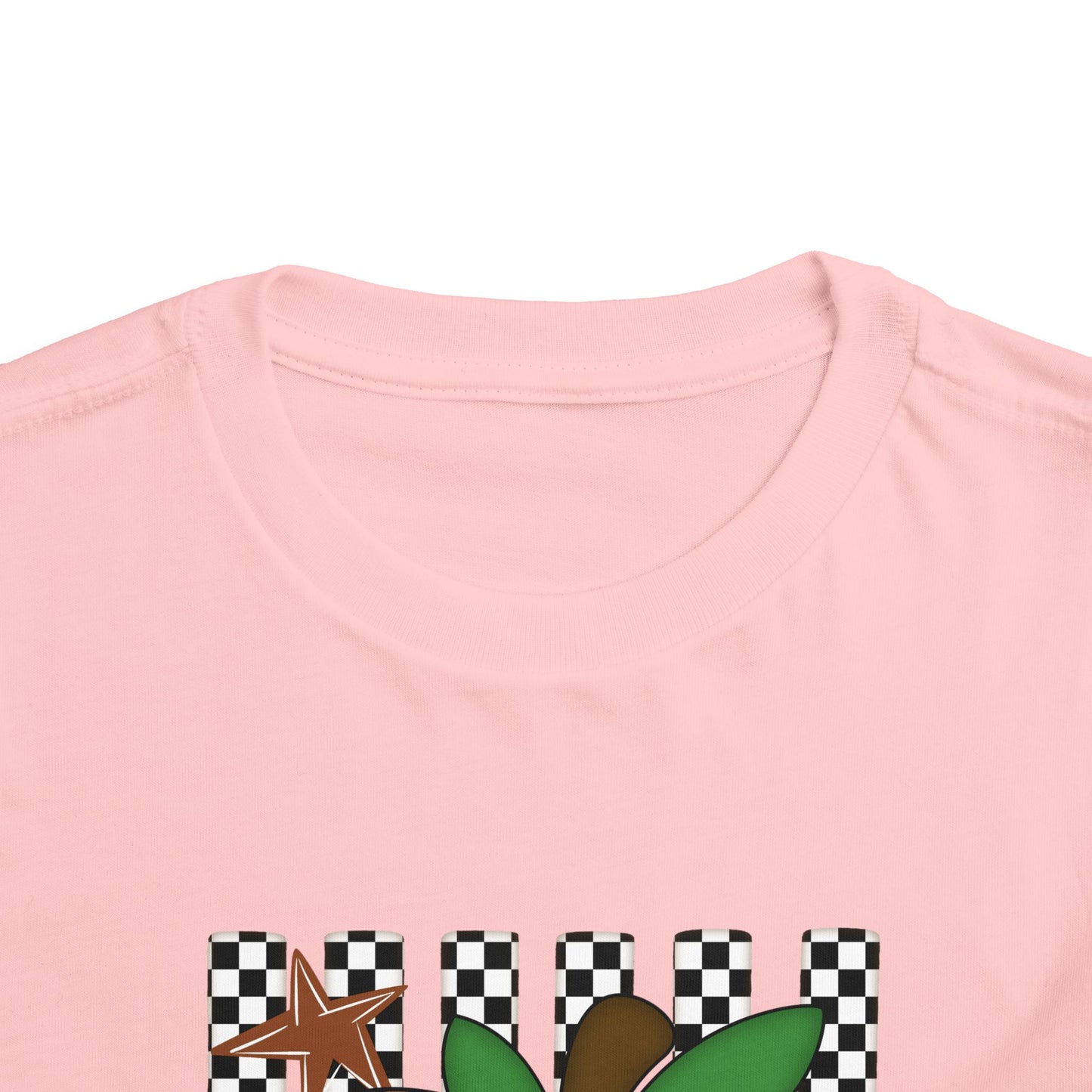 Kindergarten Leopard Apple Toddler Tee — Back-to-School Cute Checkered Shirt