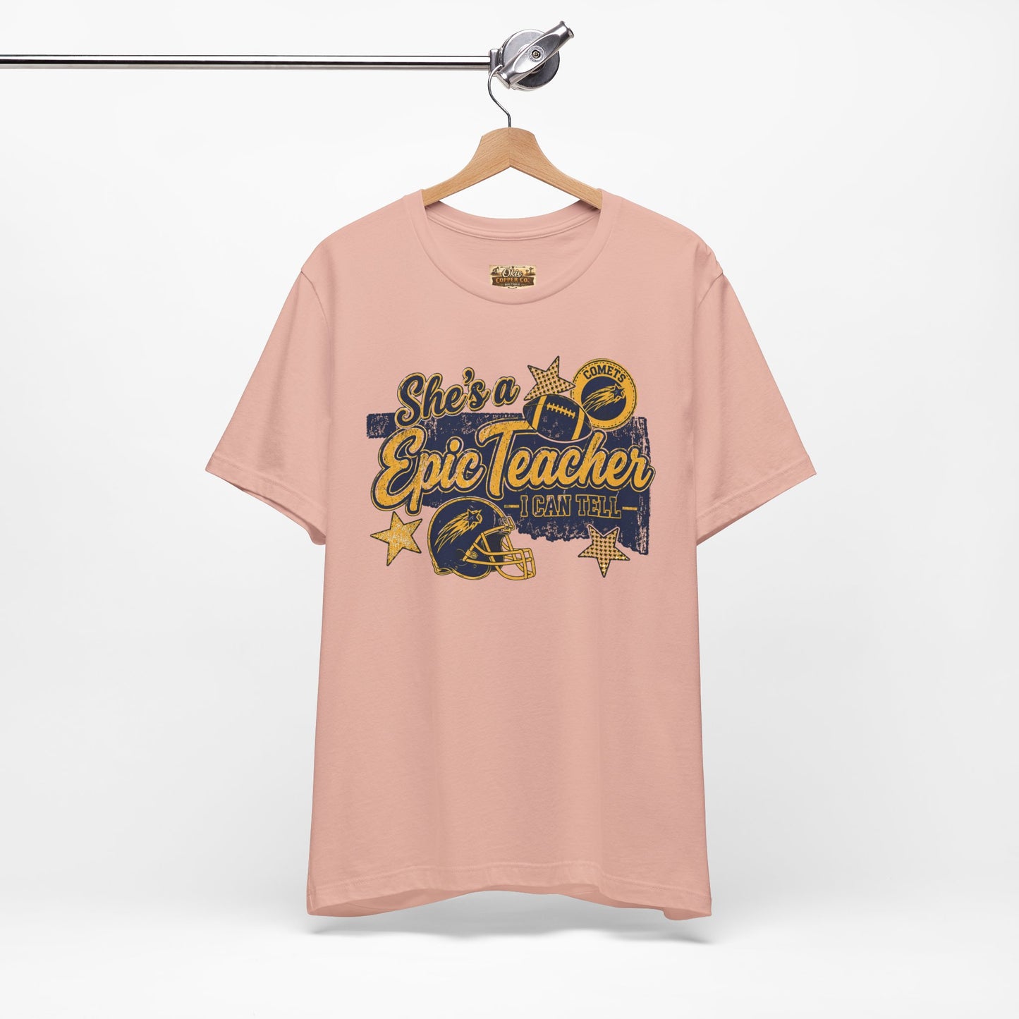 Epic Teacher Football T-Shirt — "She's a Epic Teacher" Coach & School Spirit Tee