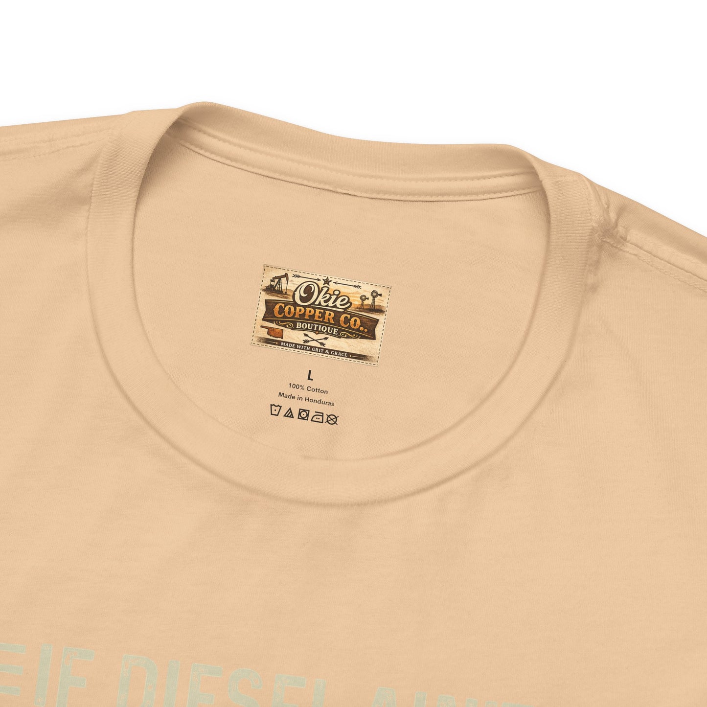 Trucker Tee — “If Diesel Ain’t Burnin’ Then I Ain’t Oearnin’” Vintage Semi Truck Shirt