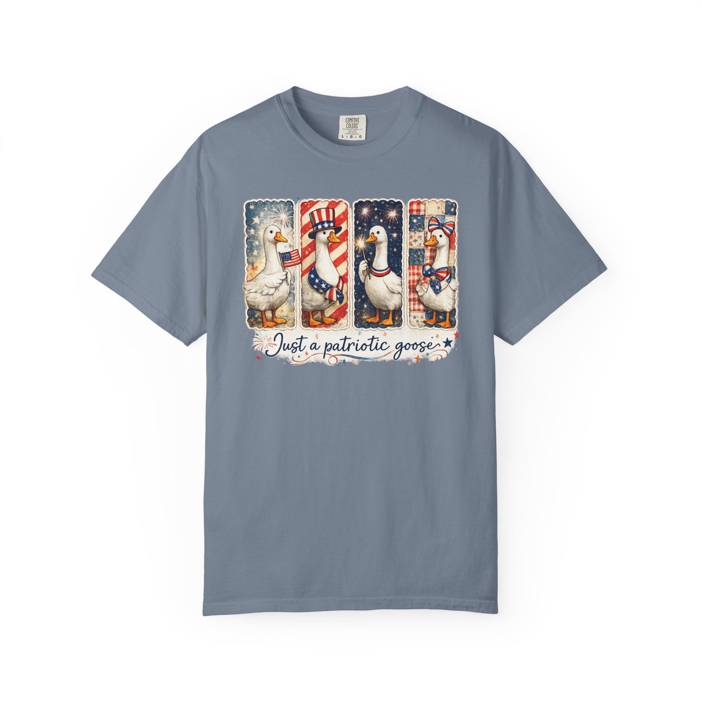 Patriotic Goose T-Shirt — "Just a patriotic goose" Americana Tee