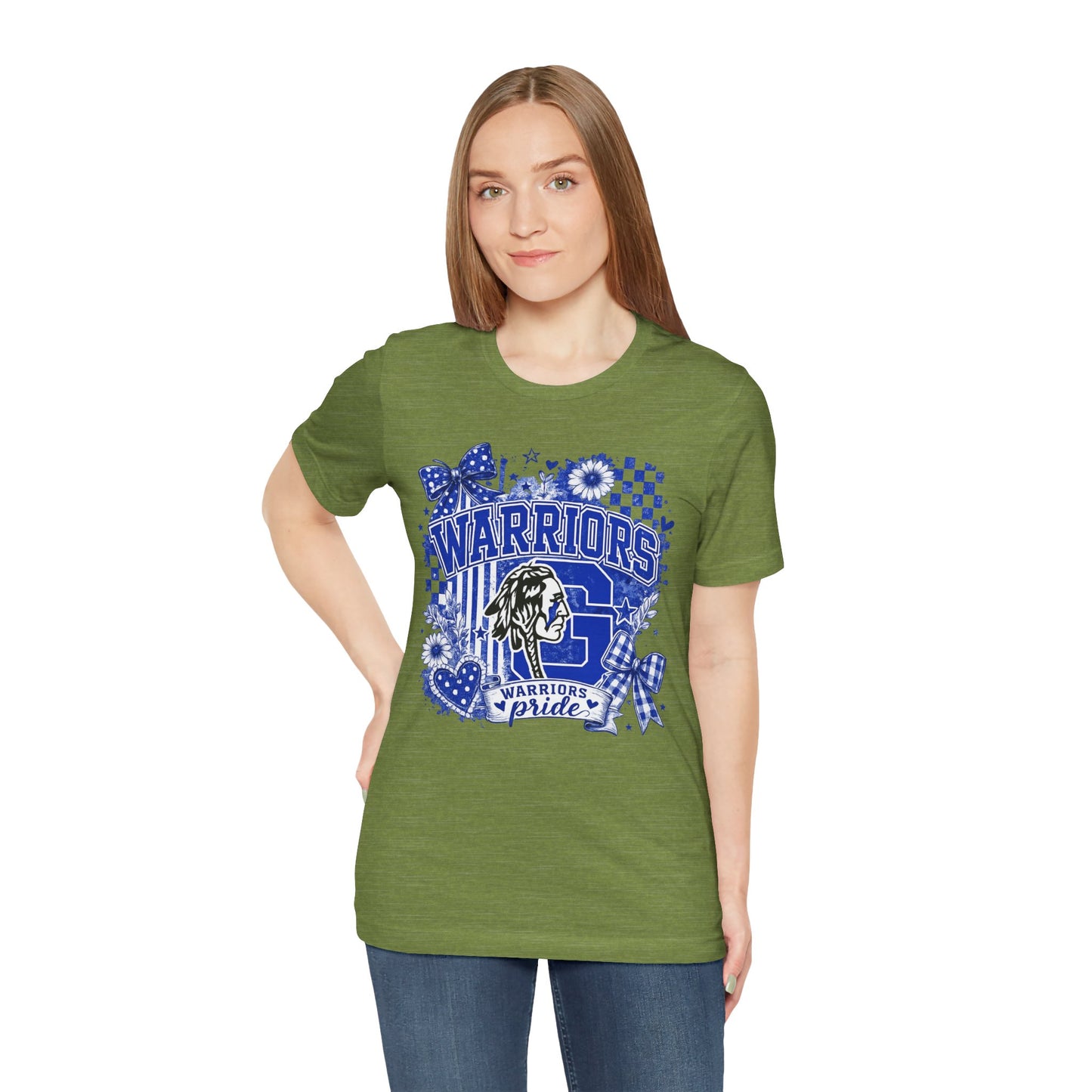 Warriors Pride Graphic Tee — School Spirit Warrior Mascot T-Shirt