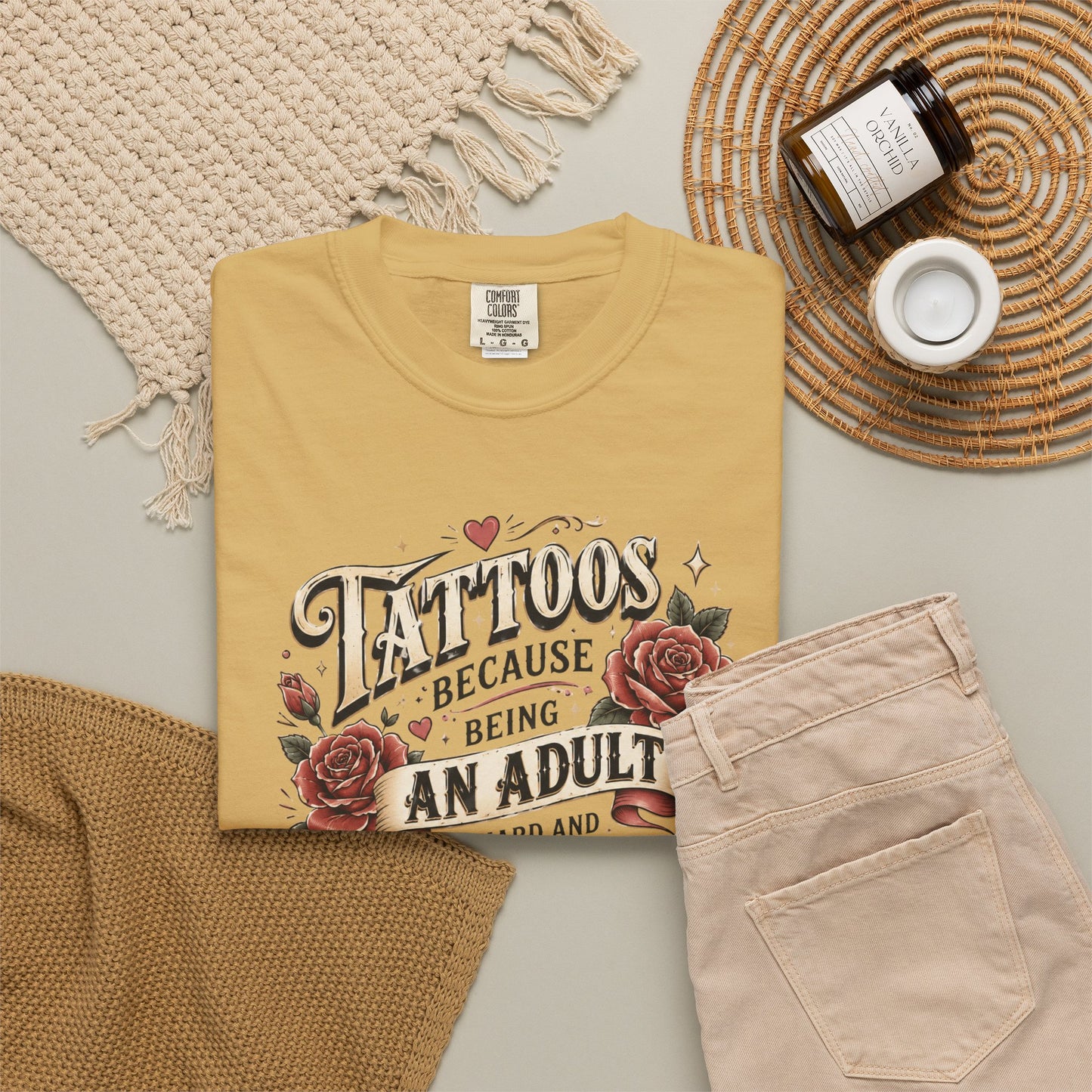 "Tattoos Because Being An Adult I Deserve Stickers" T-Shirt