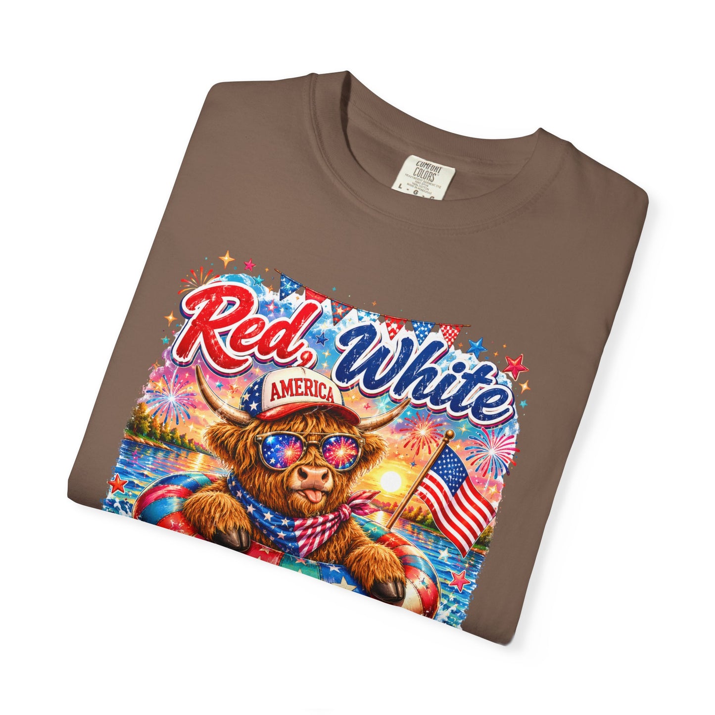 Red, White & Summer Nights T-Shirt — Patriotic Fourth of July Bear Graphic Tee