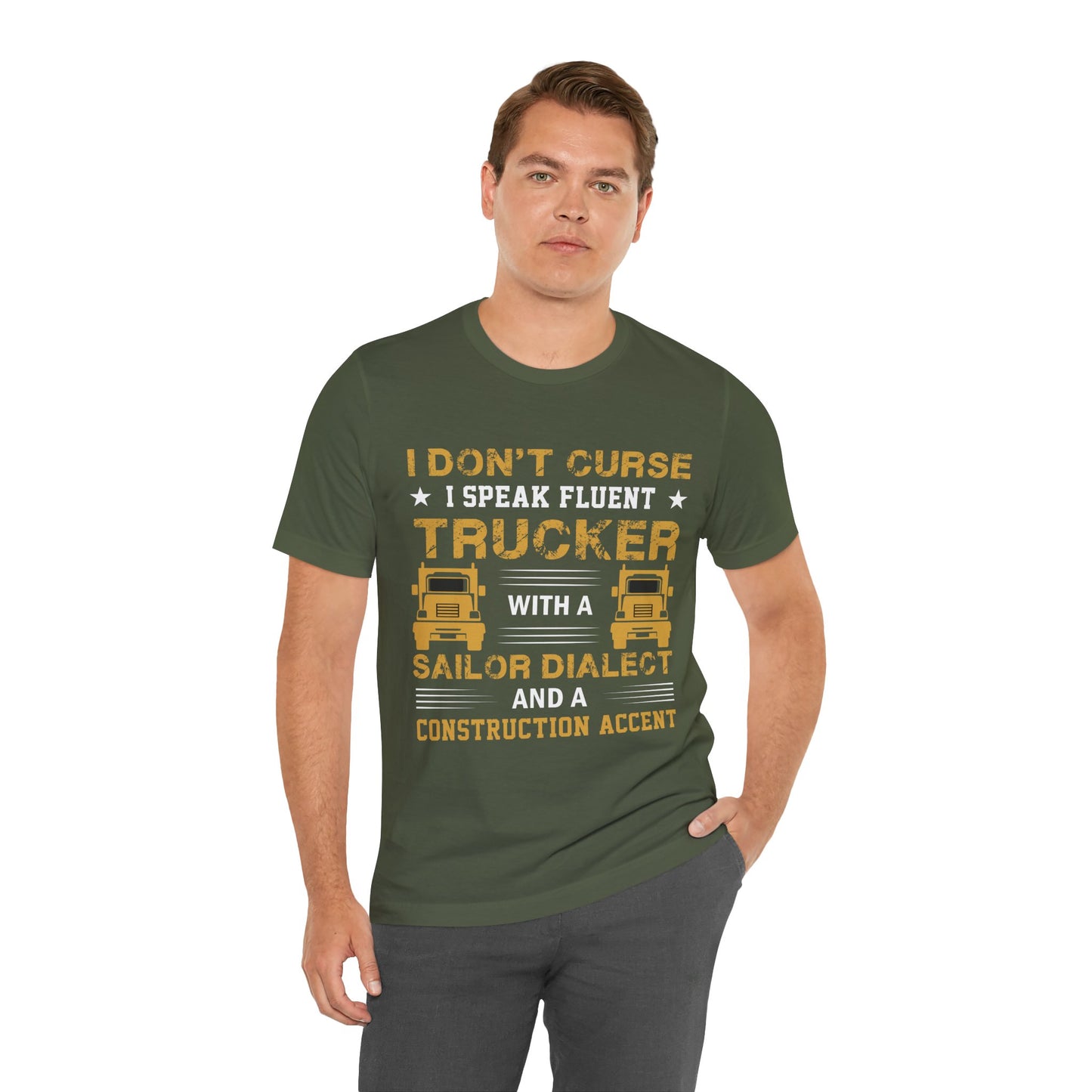 Trucker Humor T-Shirt — "I Don't Curse, I Speak Fluent Trucker" Graphic Tee
