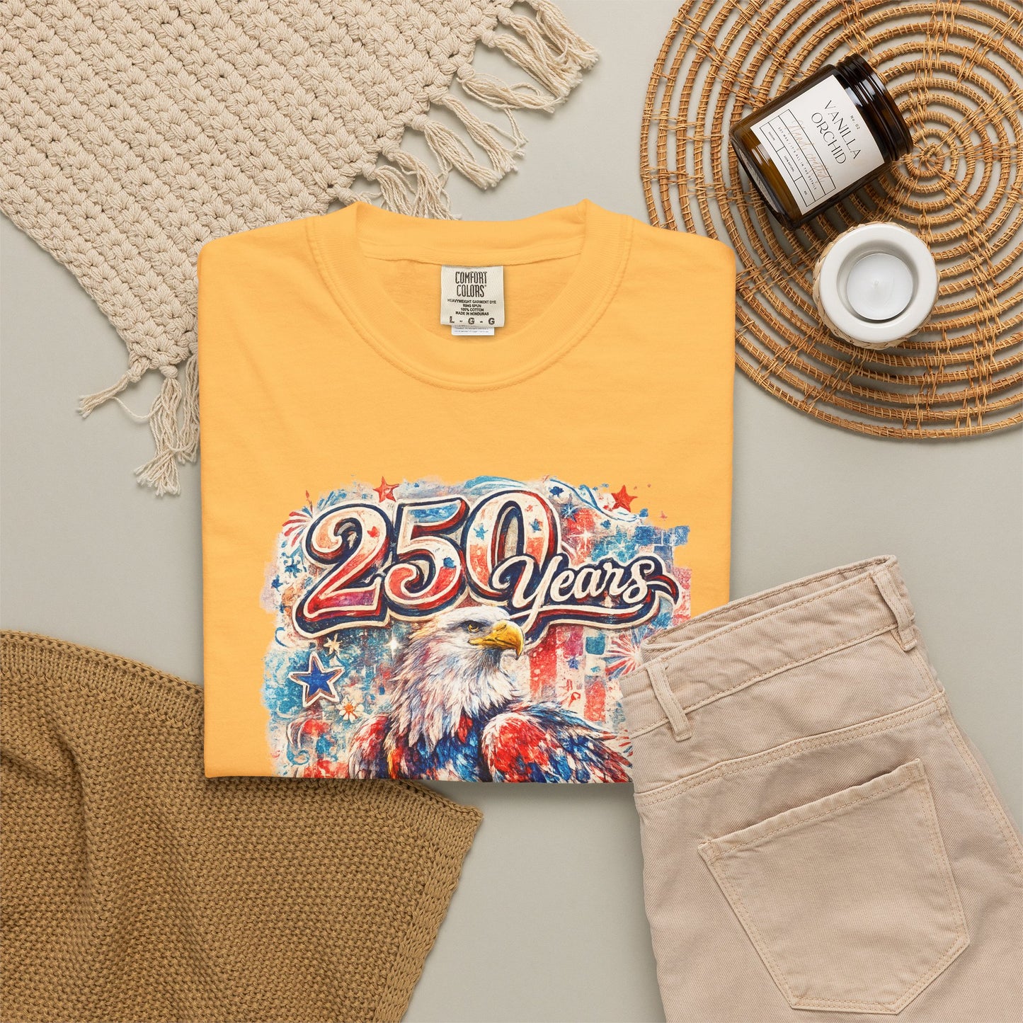 250 Years Eagle T-Shirt — Patriotic Anniversary Graphic Tee