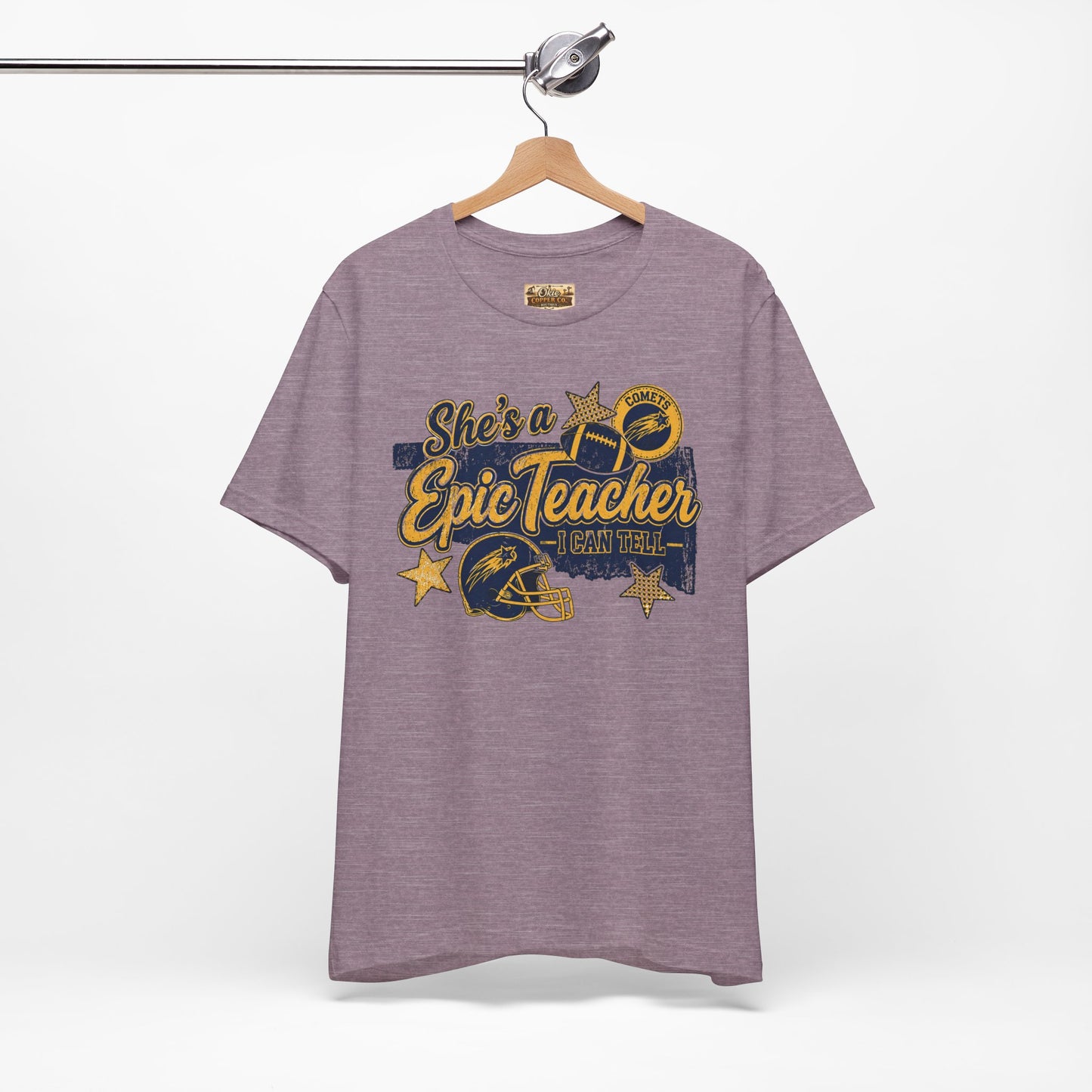 Epic Teacher Football T-Shirt — "She's a Epic Teacher" Coach & School Spirit Tee