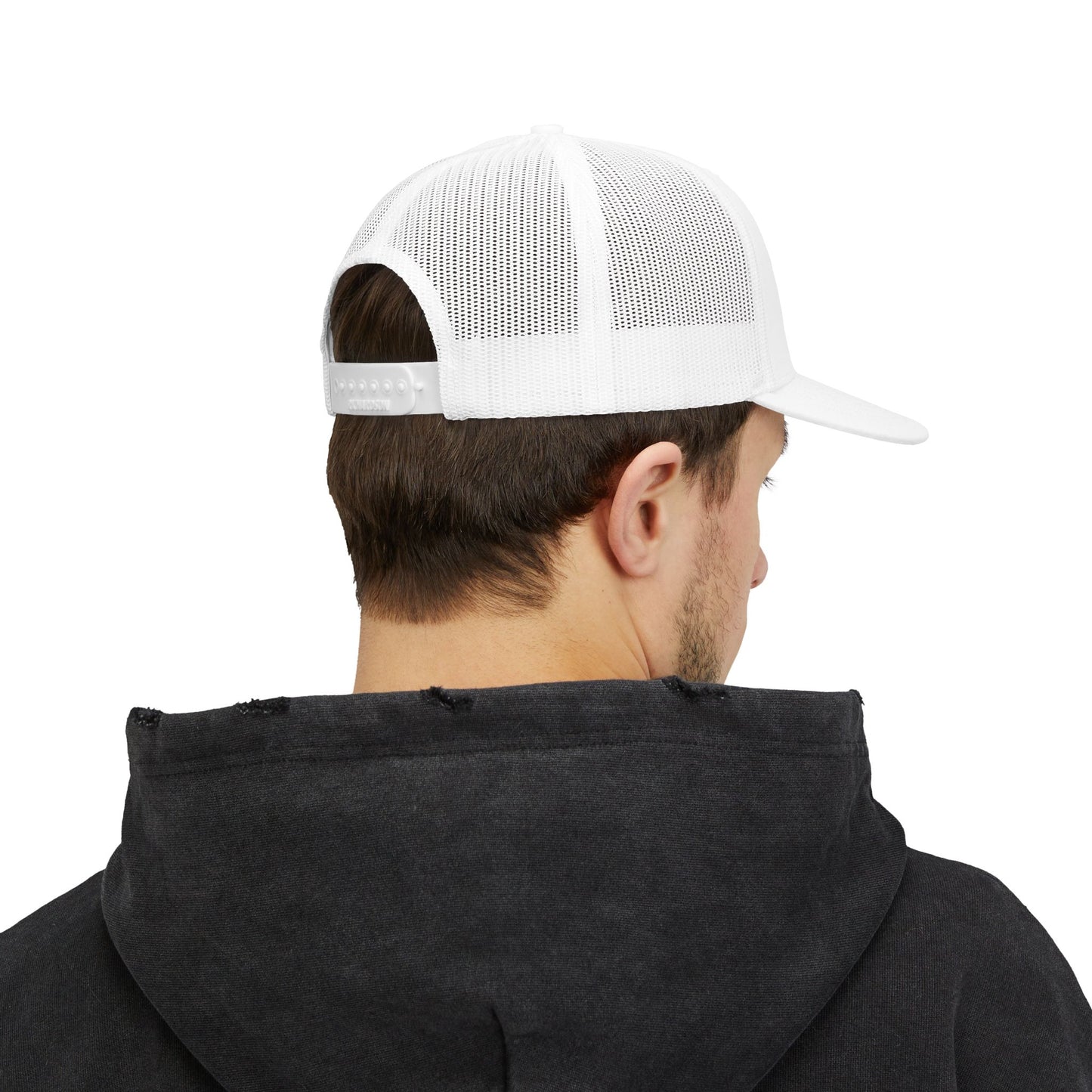 Trucker Cap — Leather Patch Fish State Design
