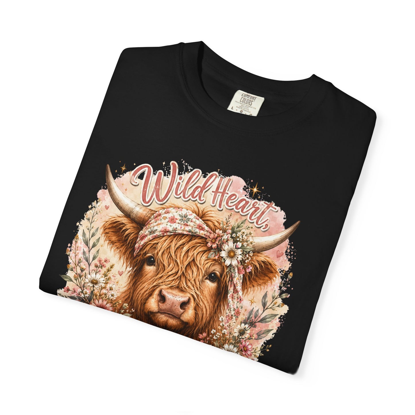 T-Shirt — “Wild Heart, Soft Soul” Highland Cow Graphic Tee