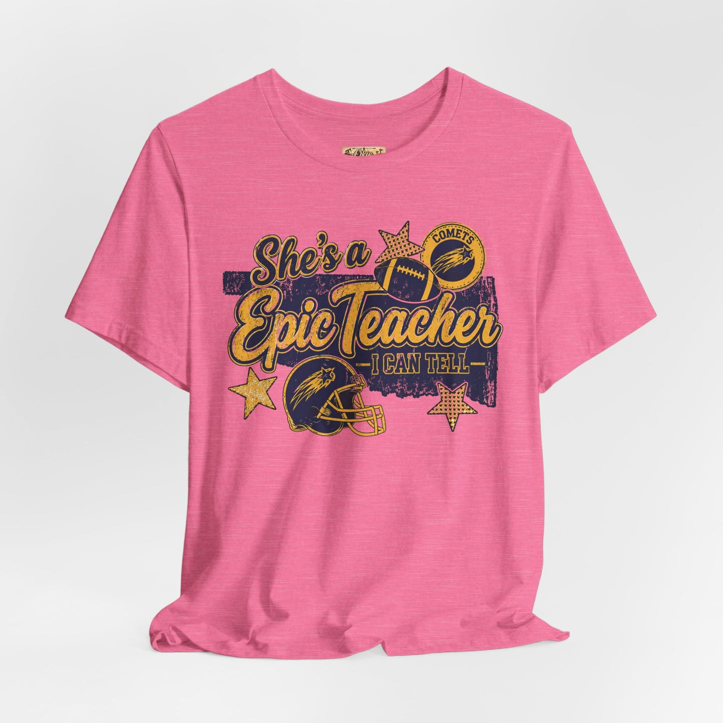 Epic Teacher Football T-Shirt — "She's a Epic Teacher" Coach & School Spirit Tee