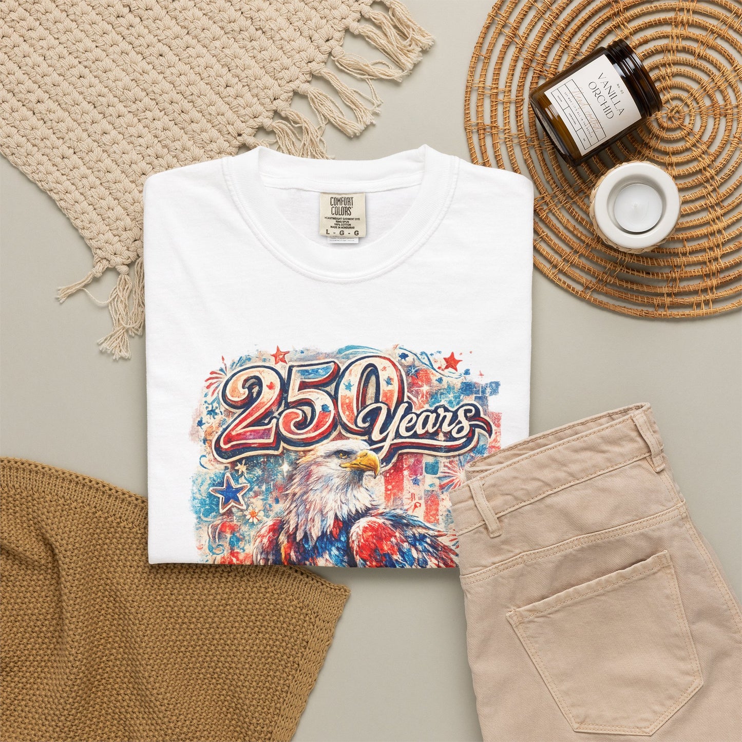 250 Years Eagle T-Shirt — Patriotic Anniversary Graphic Tee