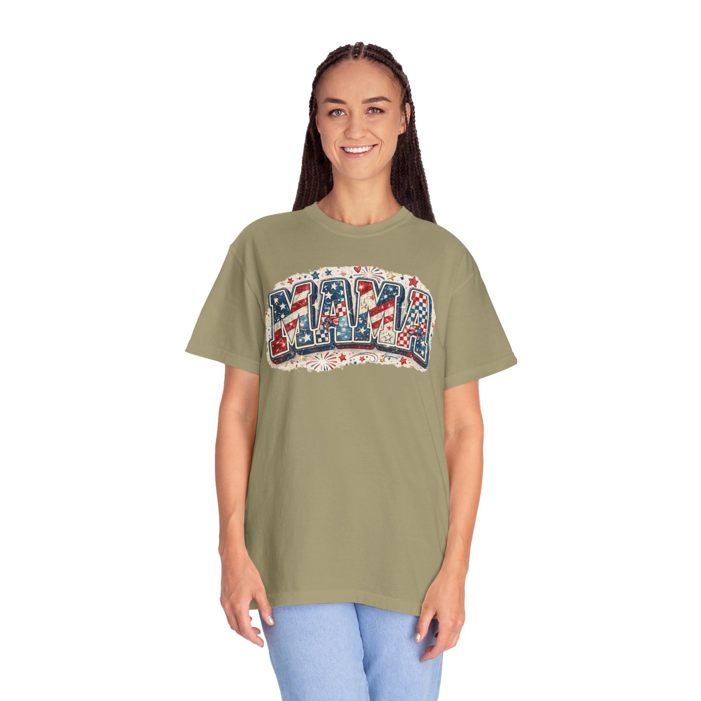 Mama Patriotic T-Shirt — Red White Blue Americana Graphic Tee