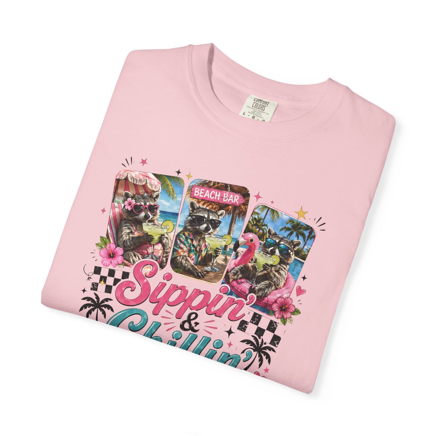 Sippin' & Chillin' T-Shirt — Retro Tropical Drink Graphic Tee