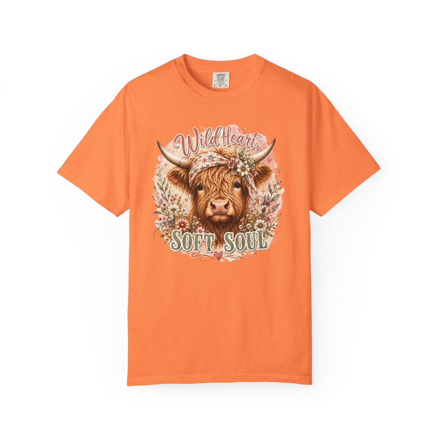 T-Shirt — “Wild Heart, Soft Soul” Highland Cow Graphic Tee