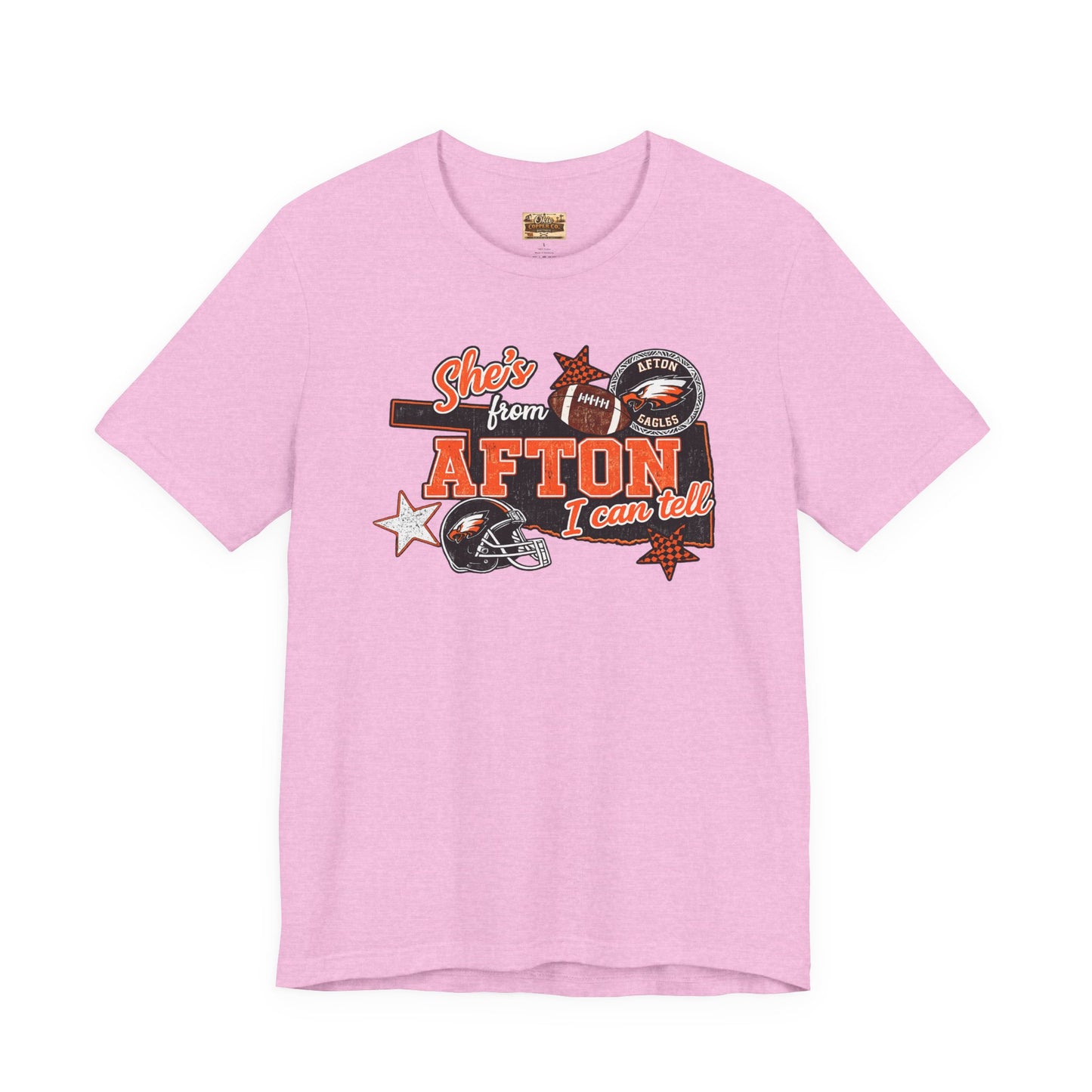 Afton Football Town Retro Graphic Tee — "Shes from Afton I can too"