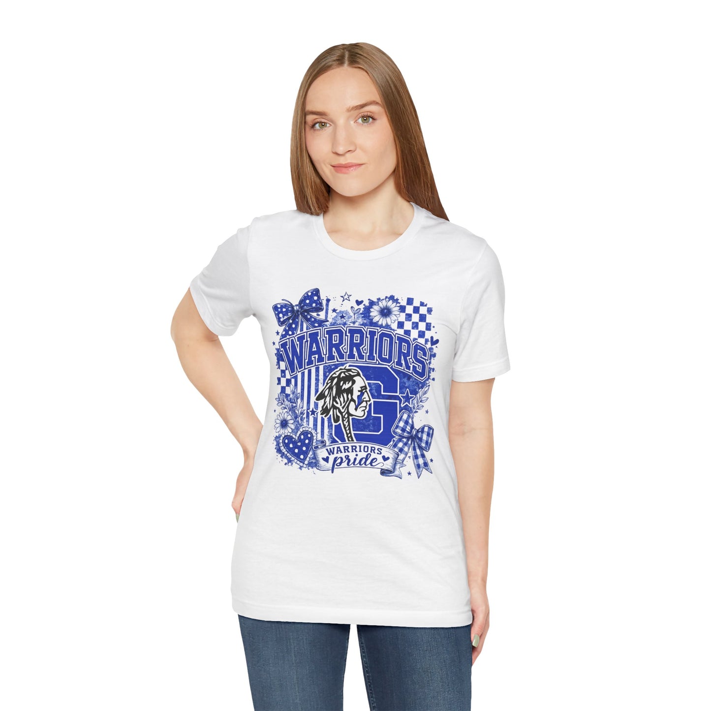 Warriors Pride Graphic Tee — School Spirit Warrior Mascot T-Shirt