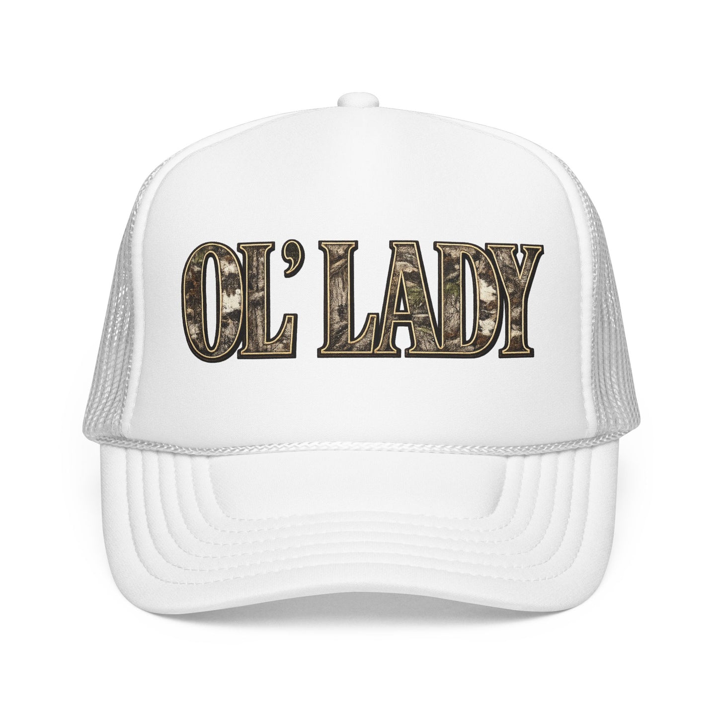 Ol' Lady Trucker Hat — Vintage Rustic Foam Cap for Country Style