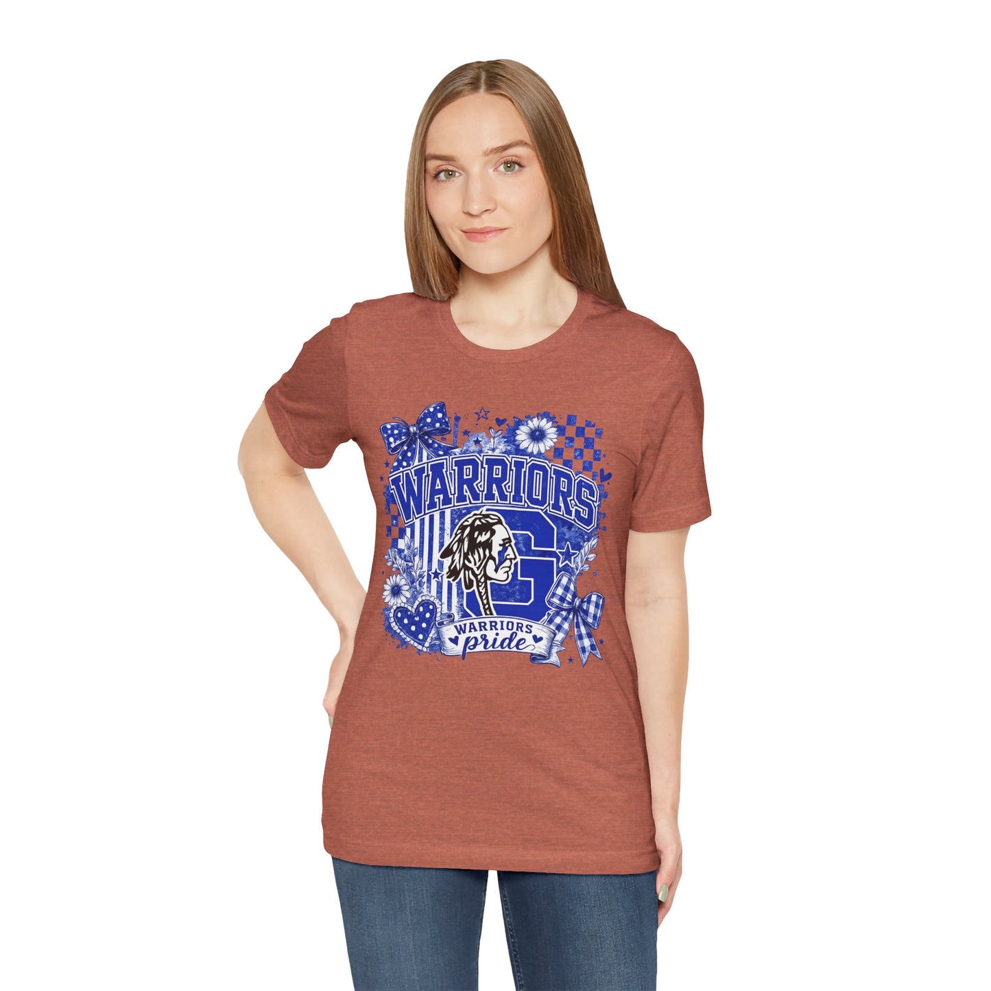 Warriors Pride Graphic Tee — School Spirit Warrior Mascot T-Shirt