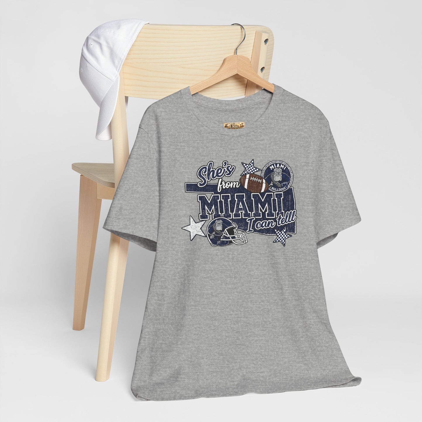 She's From Miami Graphic Tee — Retro Football Fan Shirt