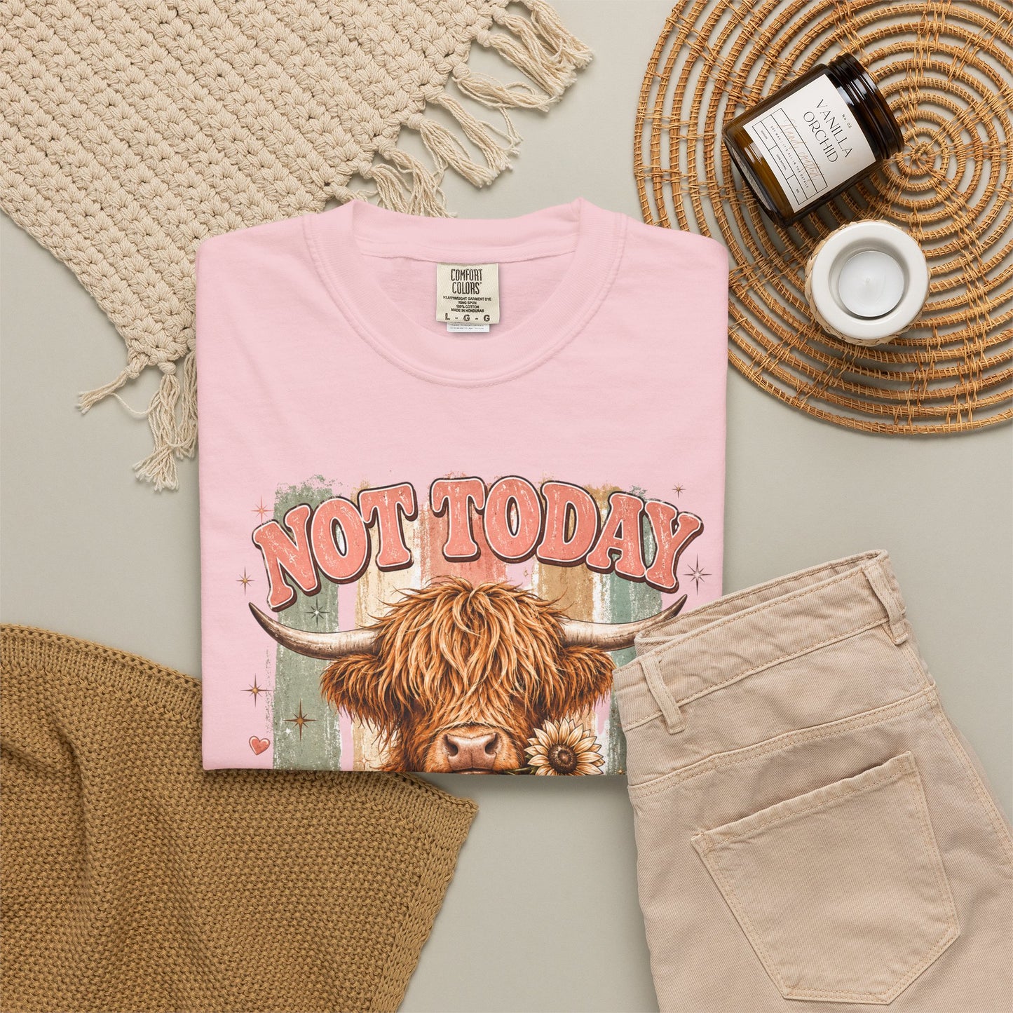 Not Today Heifer T-Shirt — Funny Highland Cow Graphic Tee
