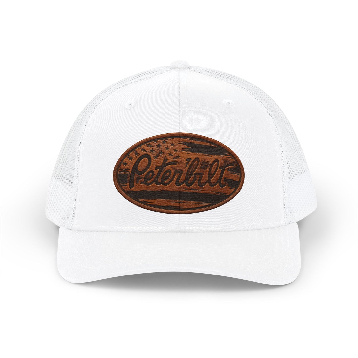 Trucker Cap — Rustic 'Peterbilt' Wood Patch Snapback