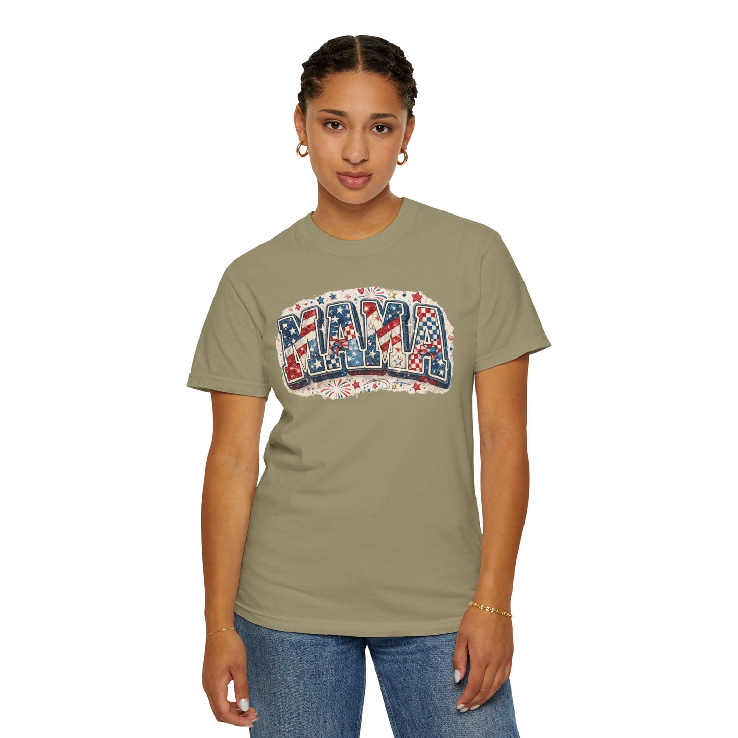 Mama Patriotic T-Shirt — Red White Blue Americana Graphic Tee