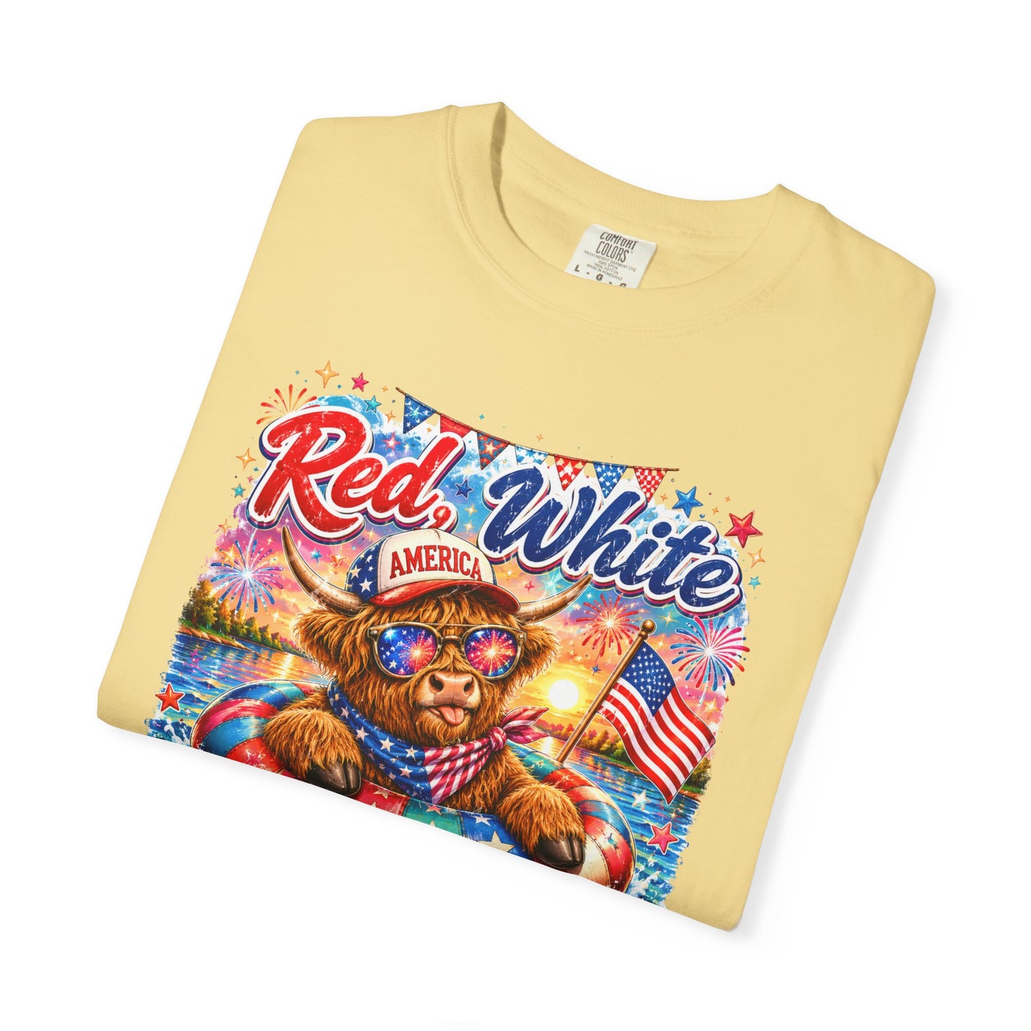 Red, White & Summer Nights T-Shirt — Patriotic Fourth of July Bear Graphic Tee